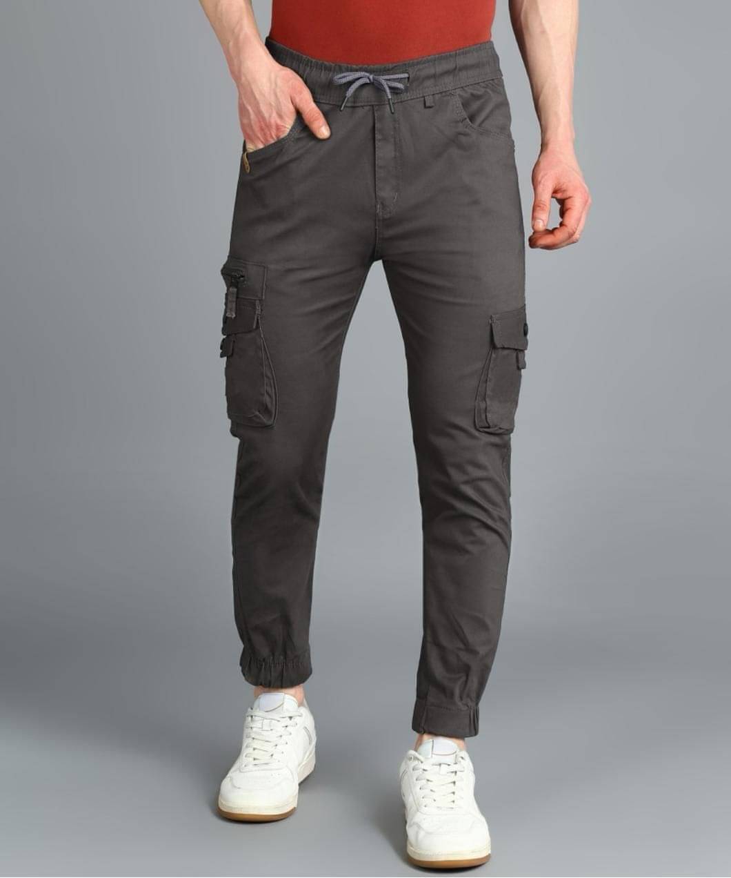     			hibok Slim Men's Cargos - Grey ( Pack of 1 )