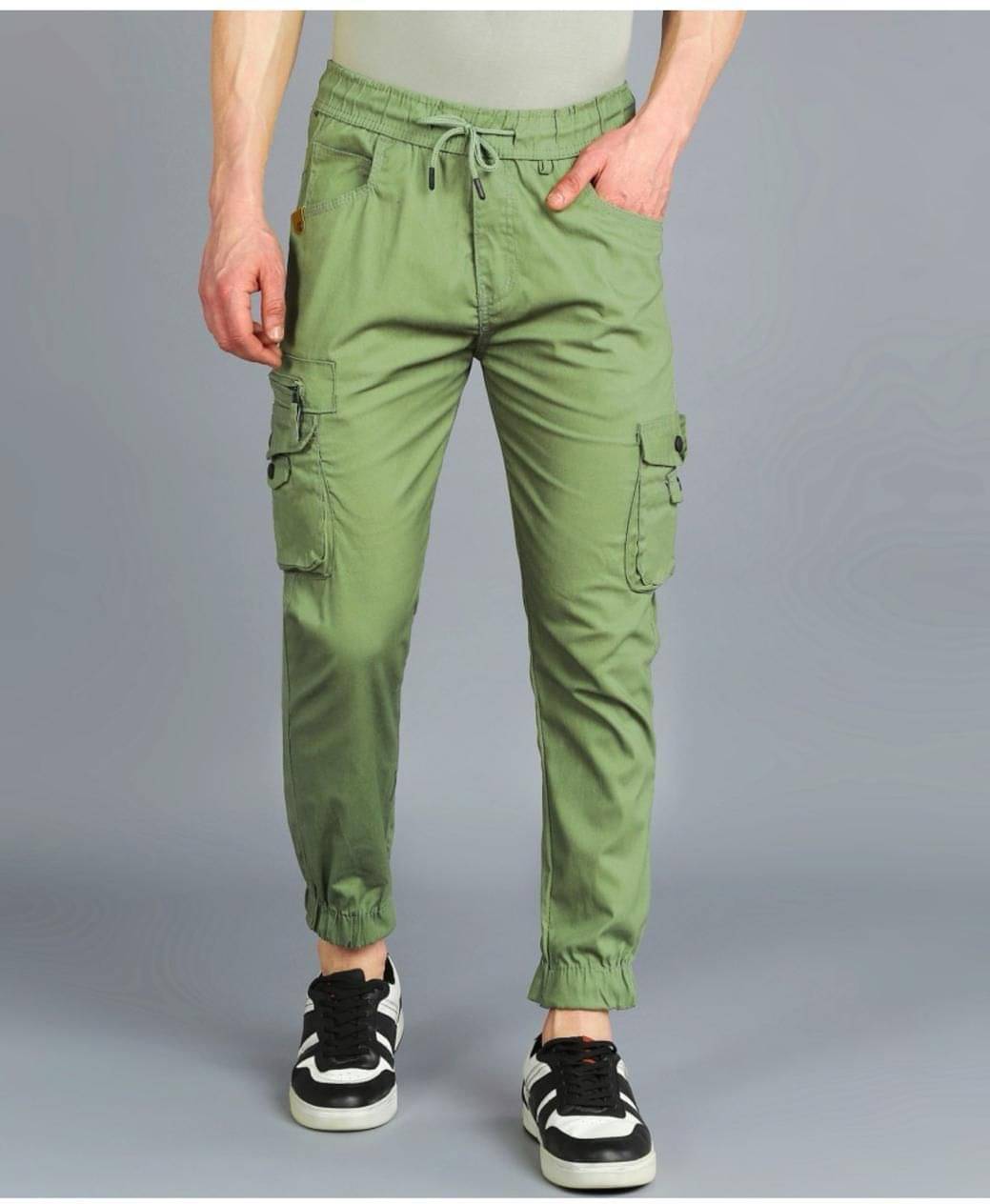    			hibok Slim Men's Cargos - Light Green ( Pack of 1 )