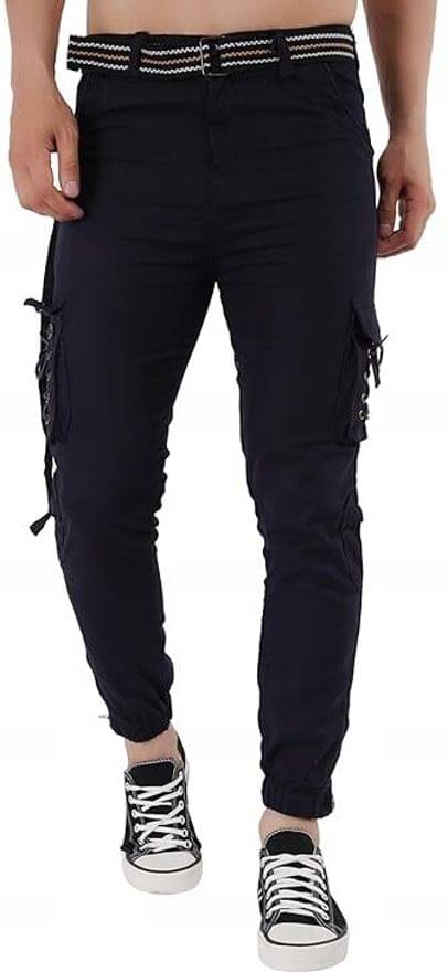     			hibok Slim Men's Cargos - Dark Blue ( Pack of 1 )