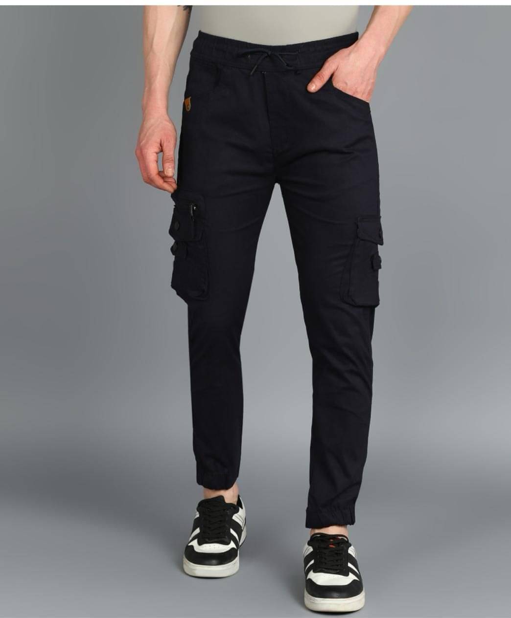     			hibok Slim Men's Cargos - Dark Blue ( Pack of 1 )