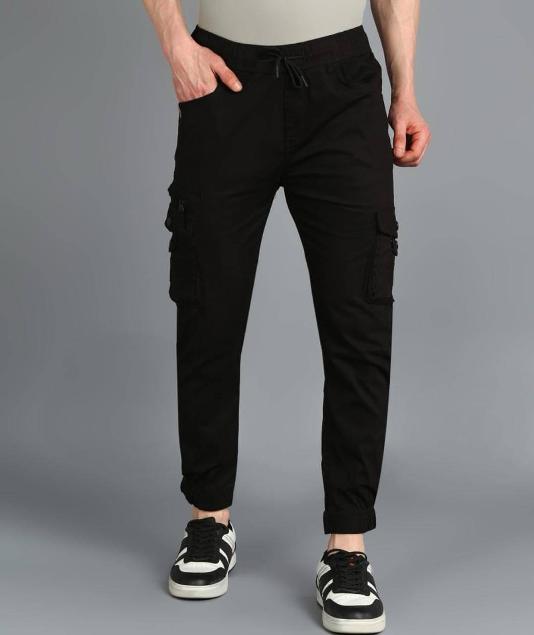     			hibok Slim Men's Cargos - Black ( Pack of 1 )