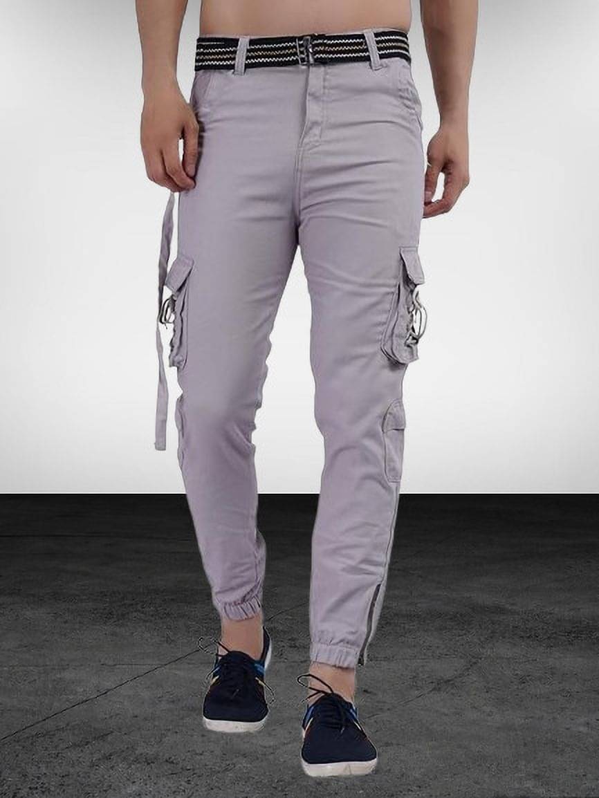     			hibok Slim Men's Cargos - Grey ( Pack of 1 )