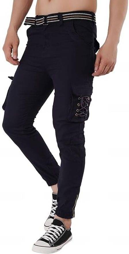     			hibok Slim Men's Cargos - Black ( Pack of 1 )