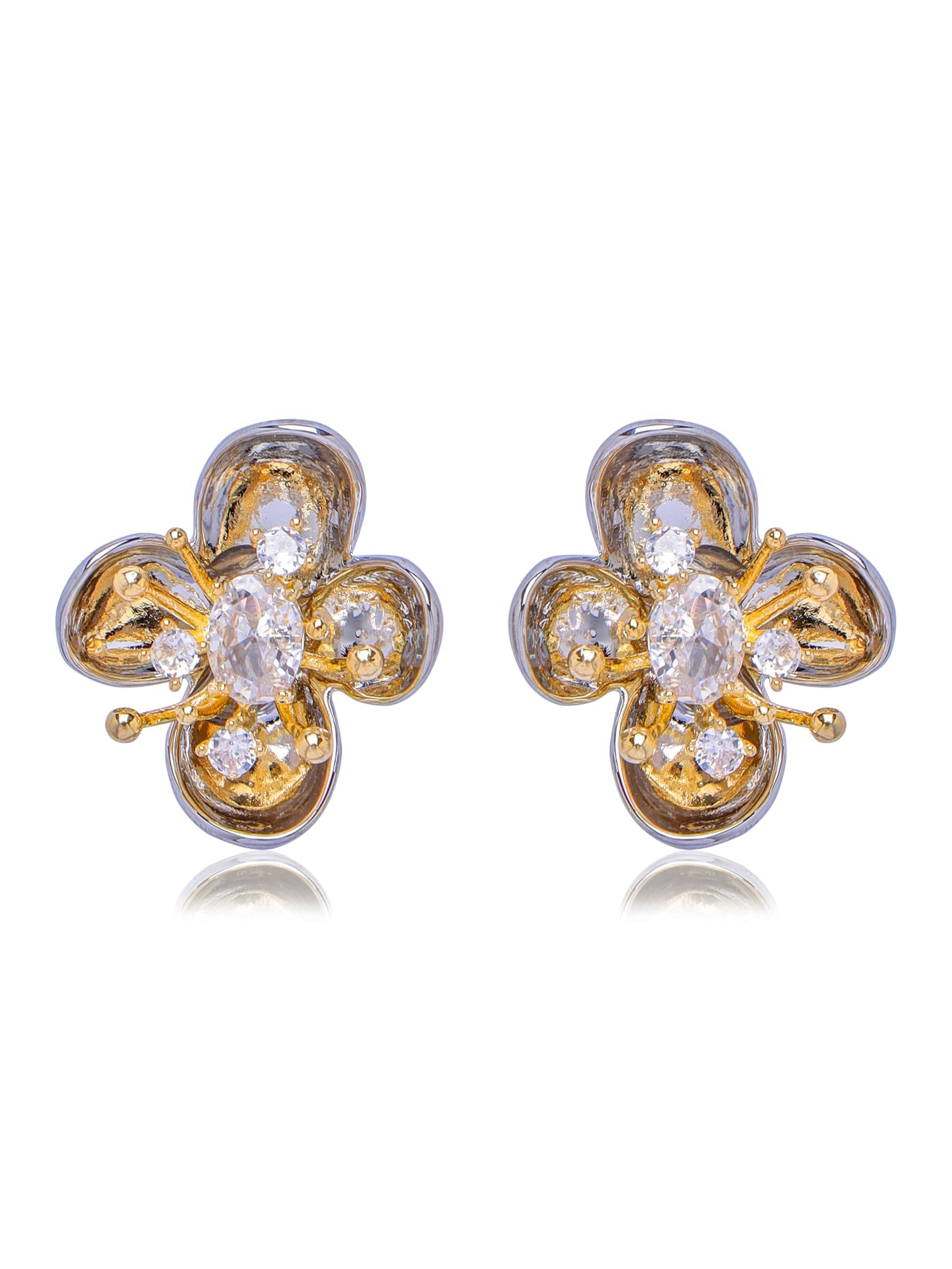     			ASHNERA. Gold Stud Earrings ( Pack of 1 )