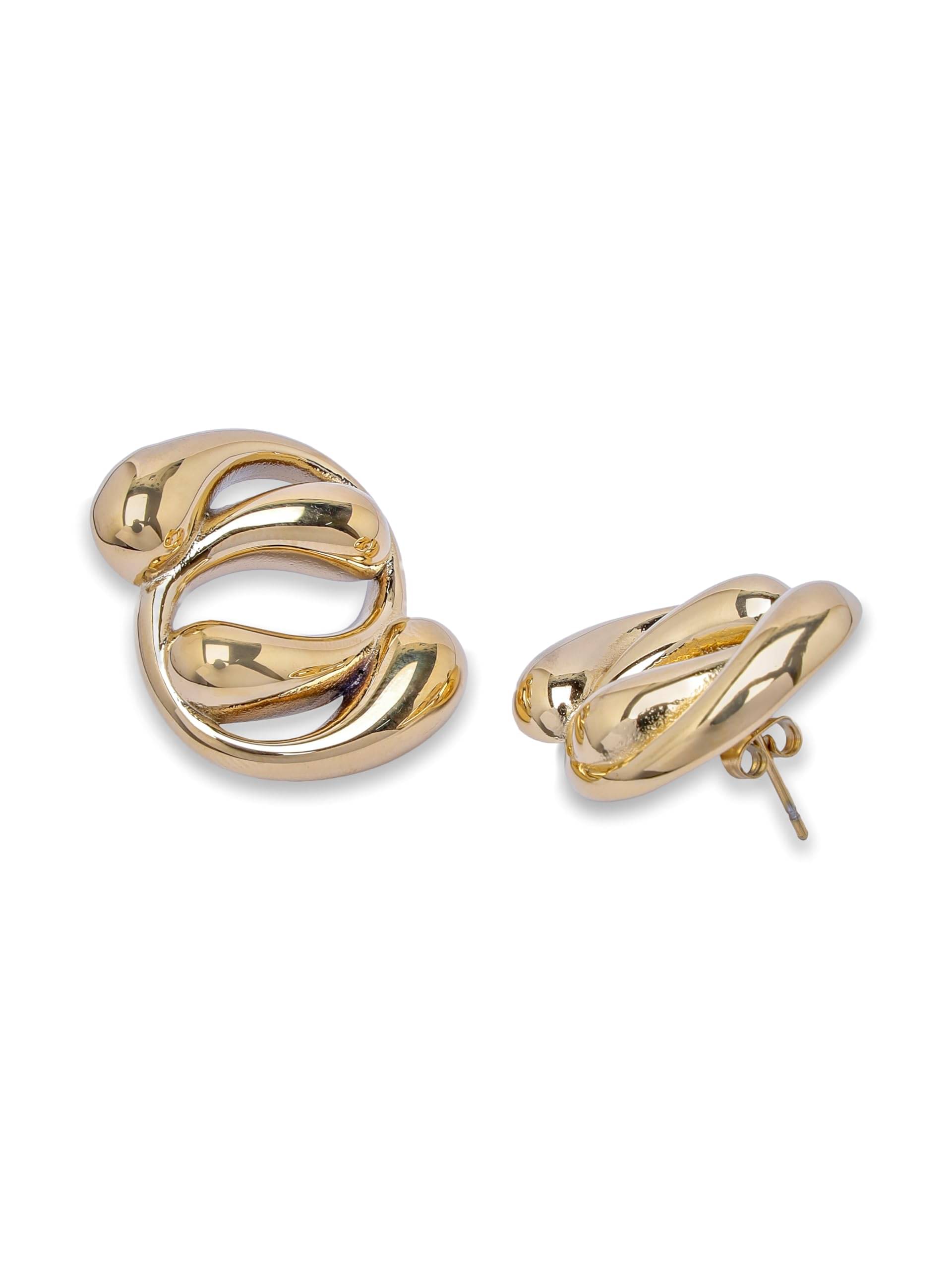     			ASHNERA. Gold Stud Earrings ( Pack of 1 )