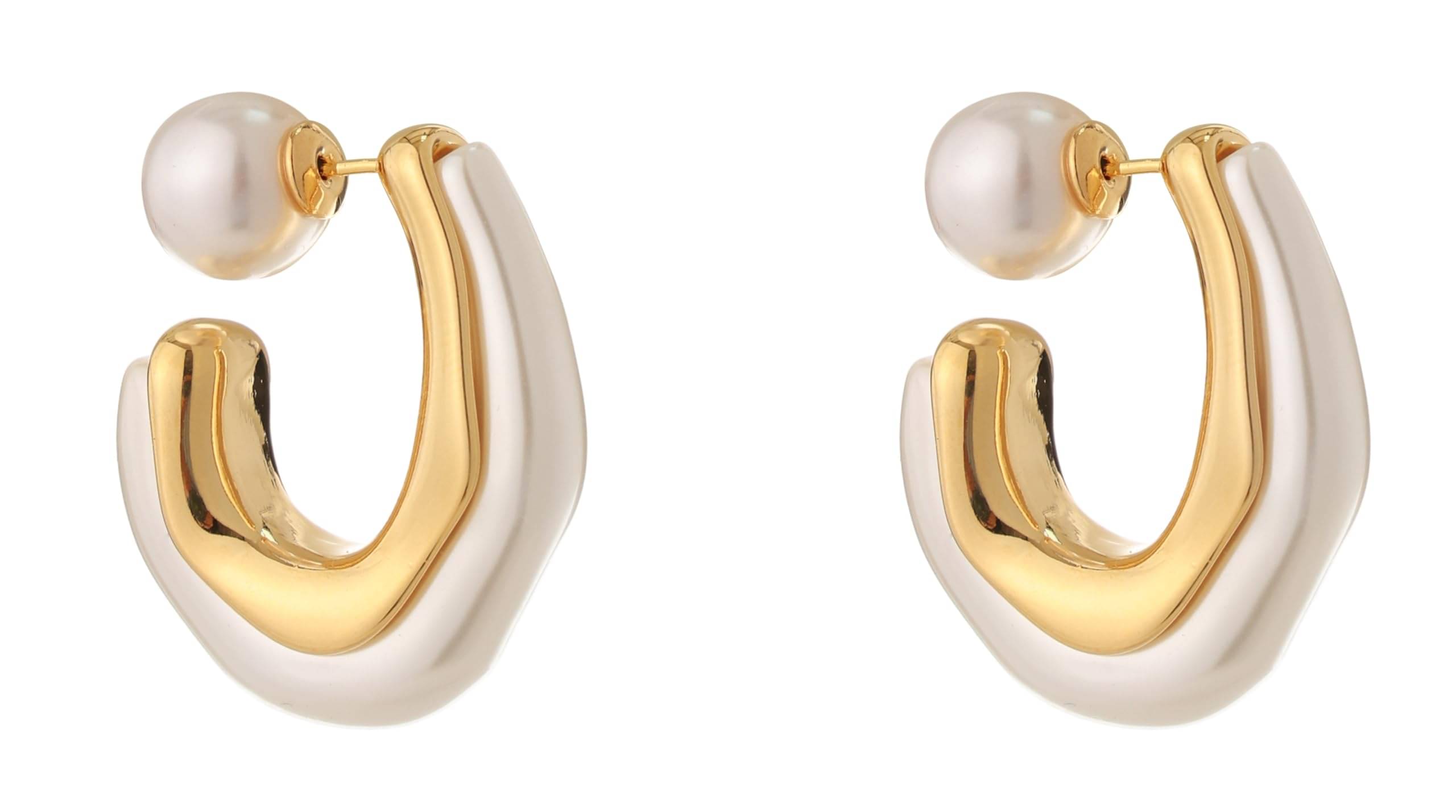     			ASHNERA. Golden Stud Earrings ( Pack of 1 )