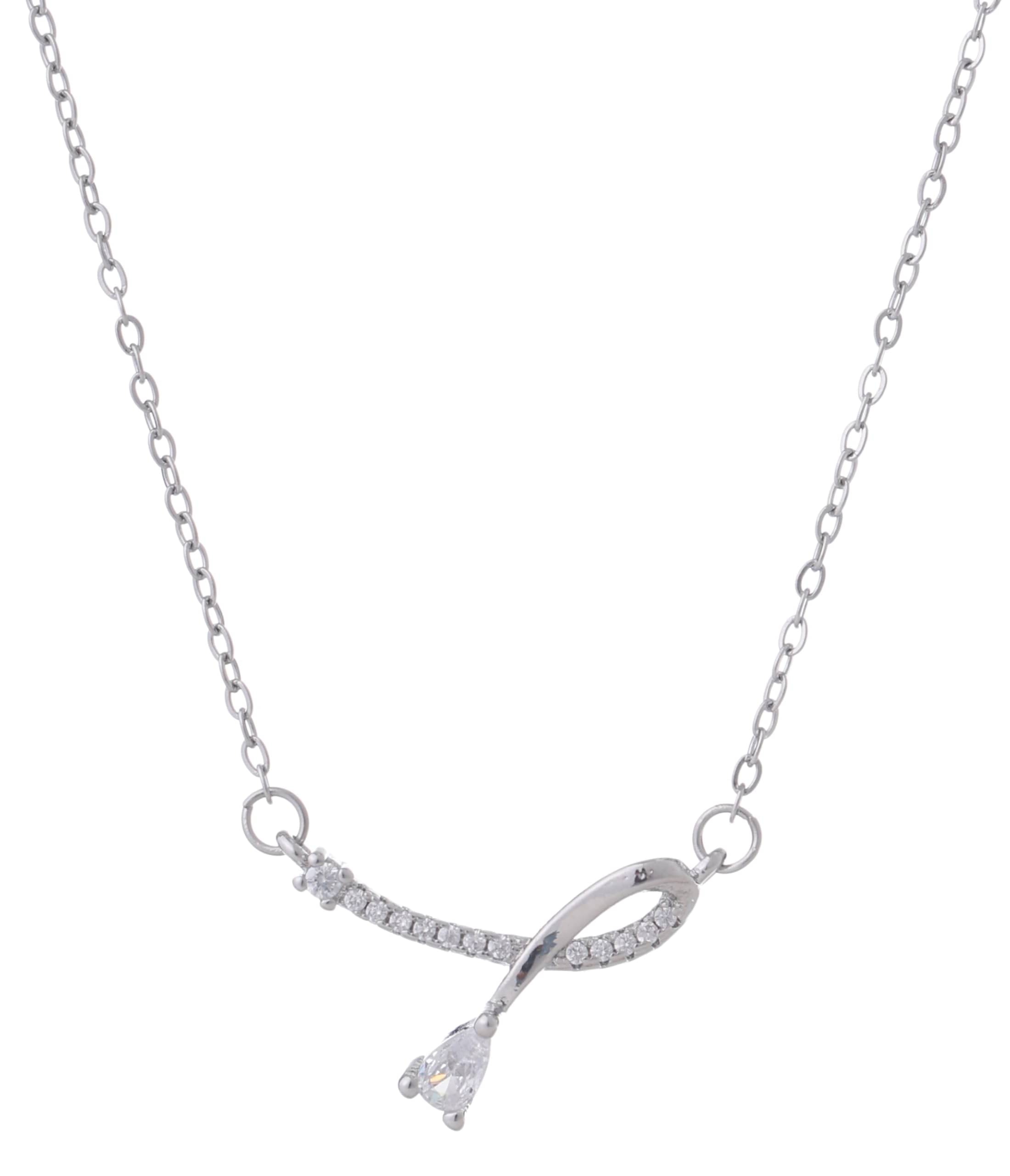     			ASHNERA Silver Stainless Steel Necklace ( Pack of 1 )