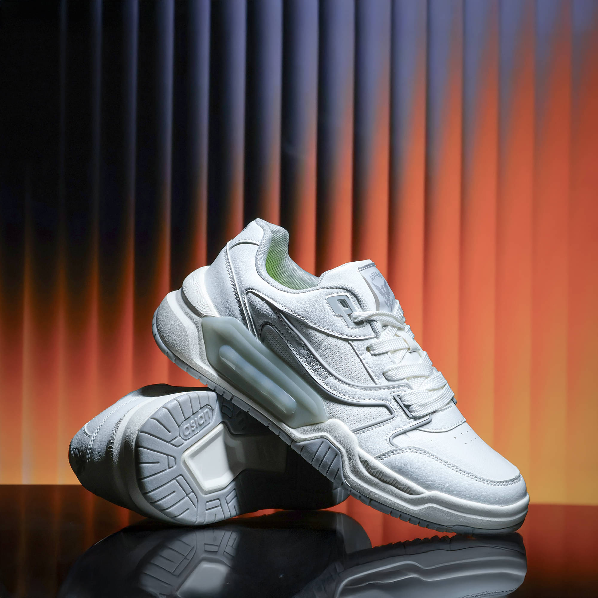     			ASIAN MOJO-04 White Men's Sneakers