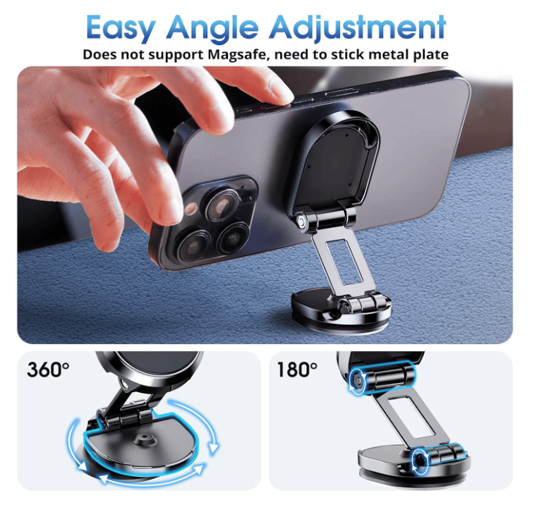 Adidev Dashboard & Windshield Magnetic Car Mobile Holder - Black     			Adidev Dashboard & Windshield Magnetic Car Mobile Holder - Black