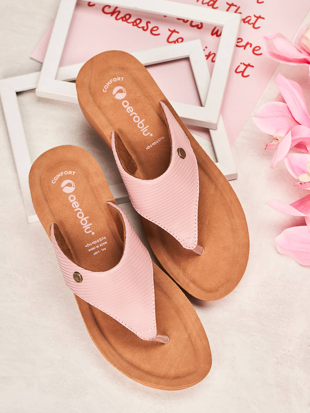 Aeroblu Peach Women's Slip On Heels - Heels | Buy online on ZillyBuy