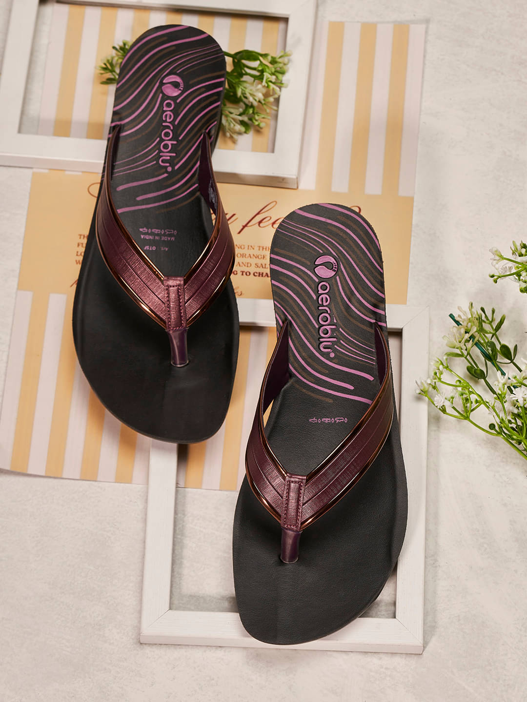 Aeroblu Purple Women's Slip On Heels Aeroblu Purple Women's Slip On Heels