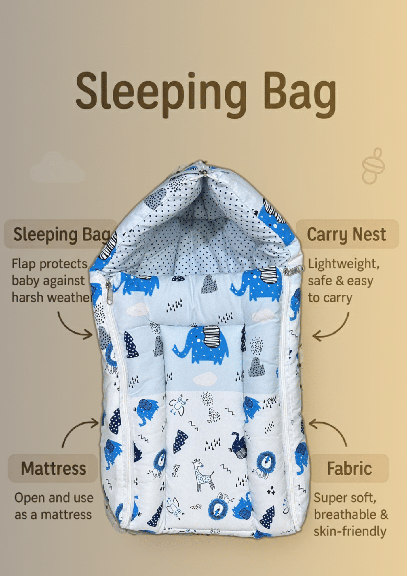     			Arvi Ent Multicolor Baby Sleeping Bag