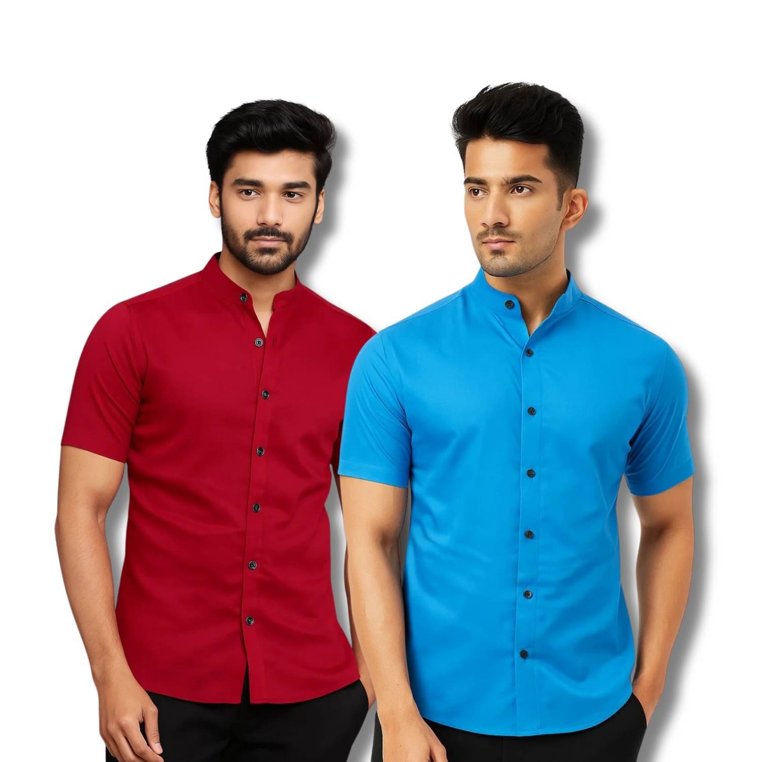CROWNTAIL Cotton Blend Regular Fit Solids Half Sleeves Men's Casual Shirt - Maroon ( Pack of 2 )     			CROWNTAIL Cotton Blend Regular Fit Solids Half Sleeves Men's Casual Shirt - Maroon ( Pack of 2 )