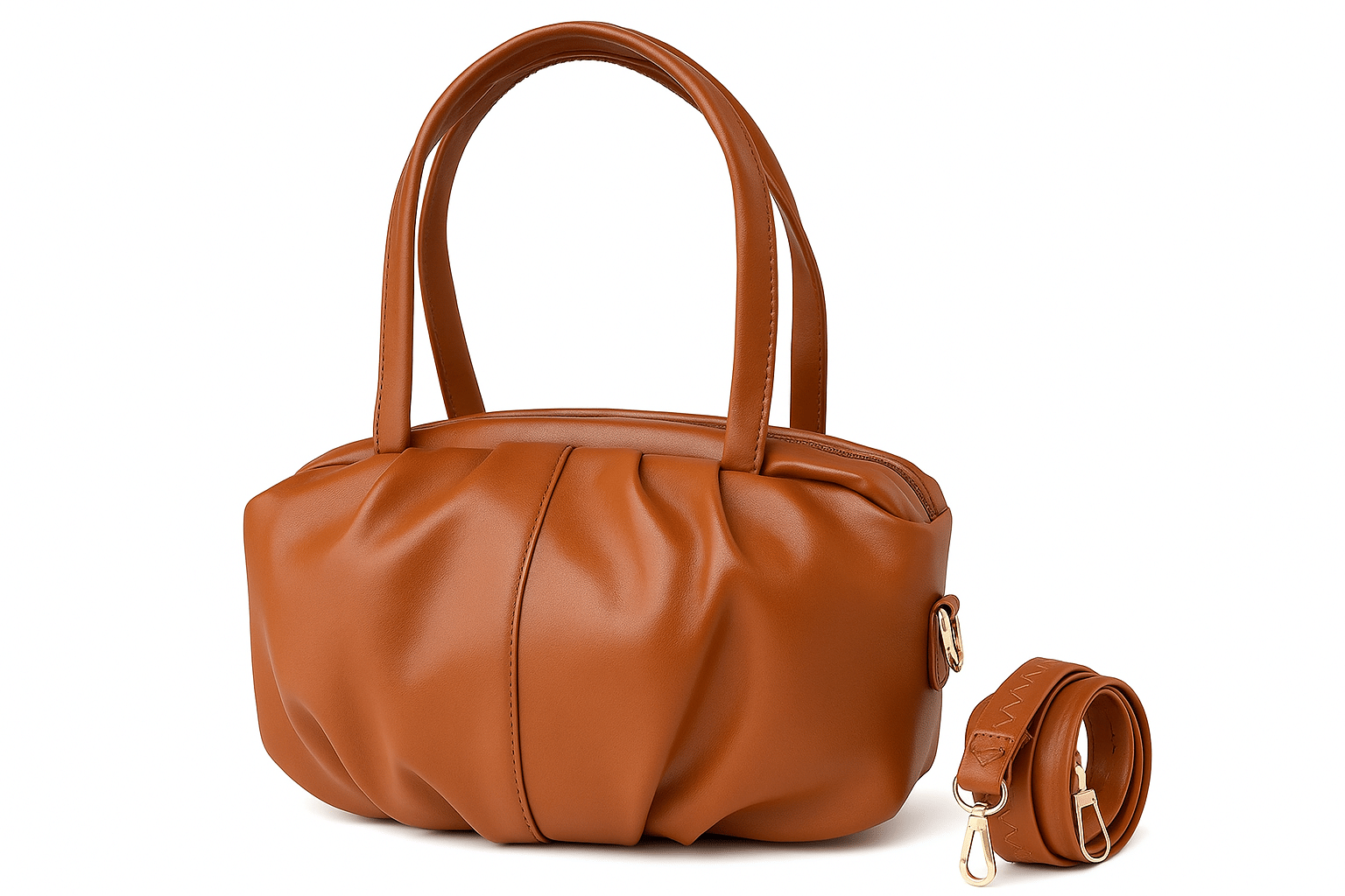     			De Elmore Sling Bag Faux Leather Set of 1 ( Brown )