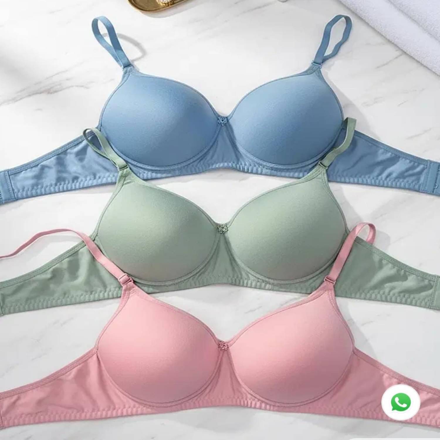     			Dense Forest Pack of 3 Cotton Lightly Padded T-Shirt Bra For Women ( Multicolor 3 )