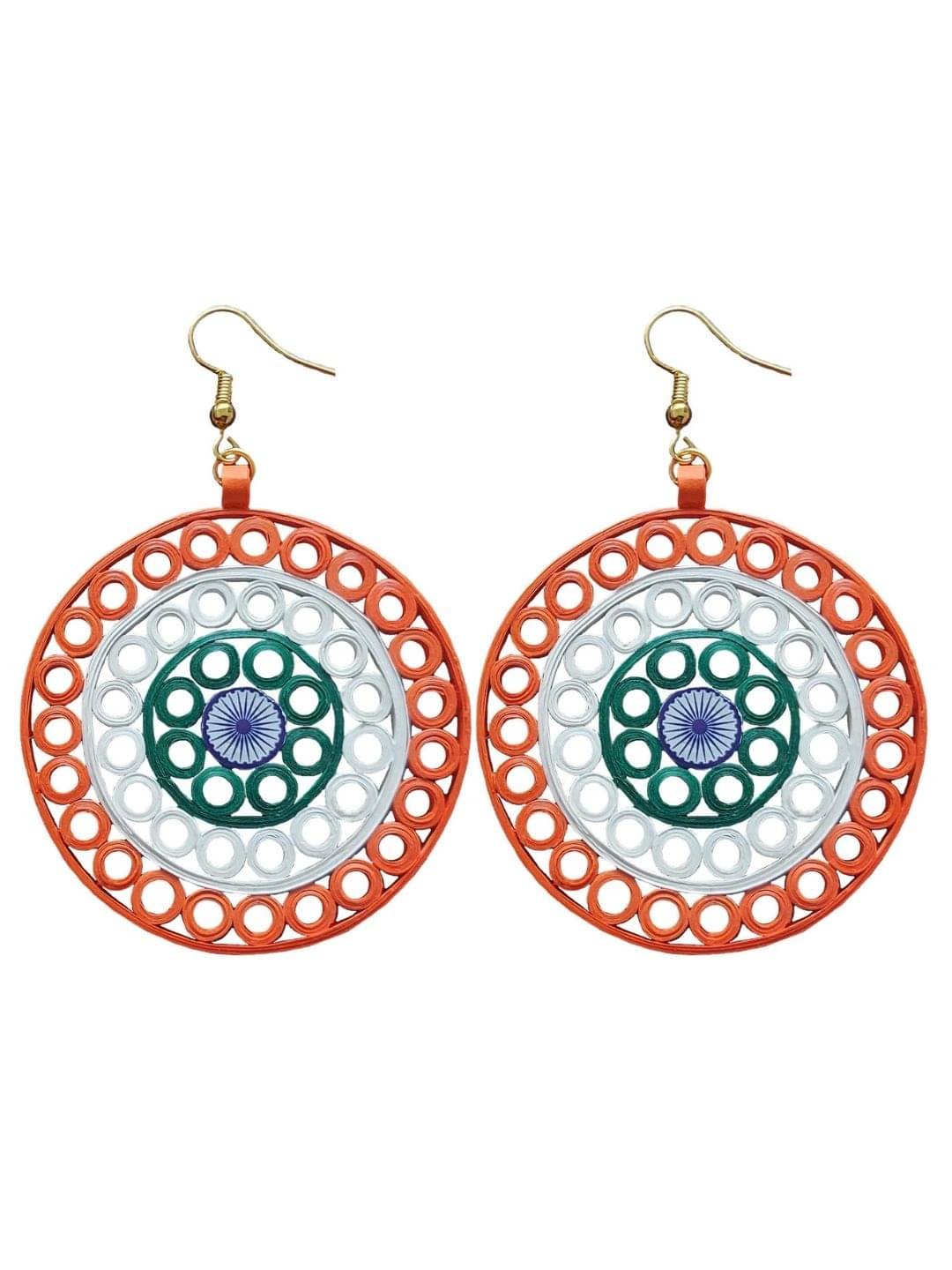     			Designer's Collection Multi Color Drop Earrings ( Pack of 1 )