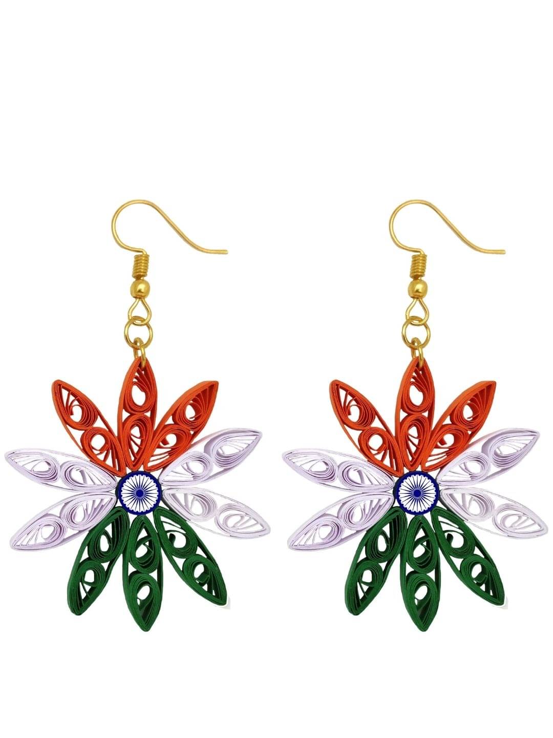     			Designer's Collection Multi Color Drop Earrings ( Pack of 1 )