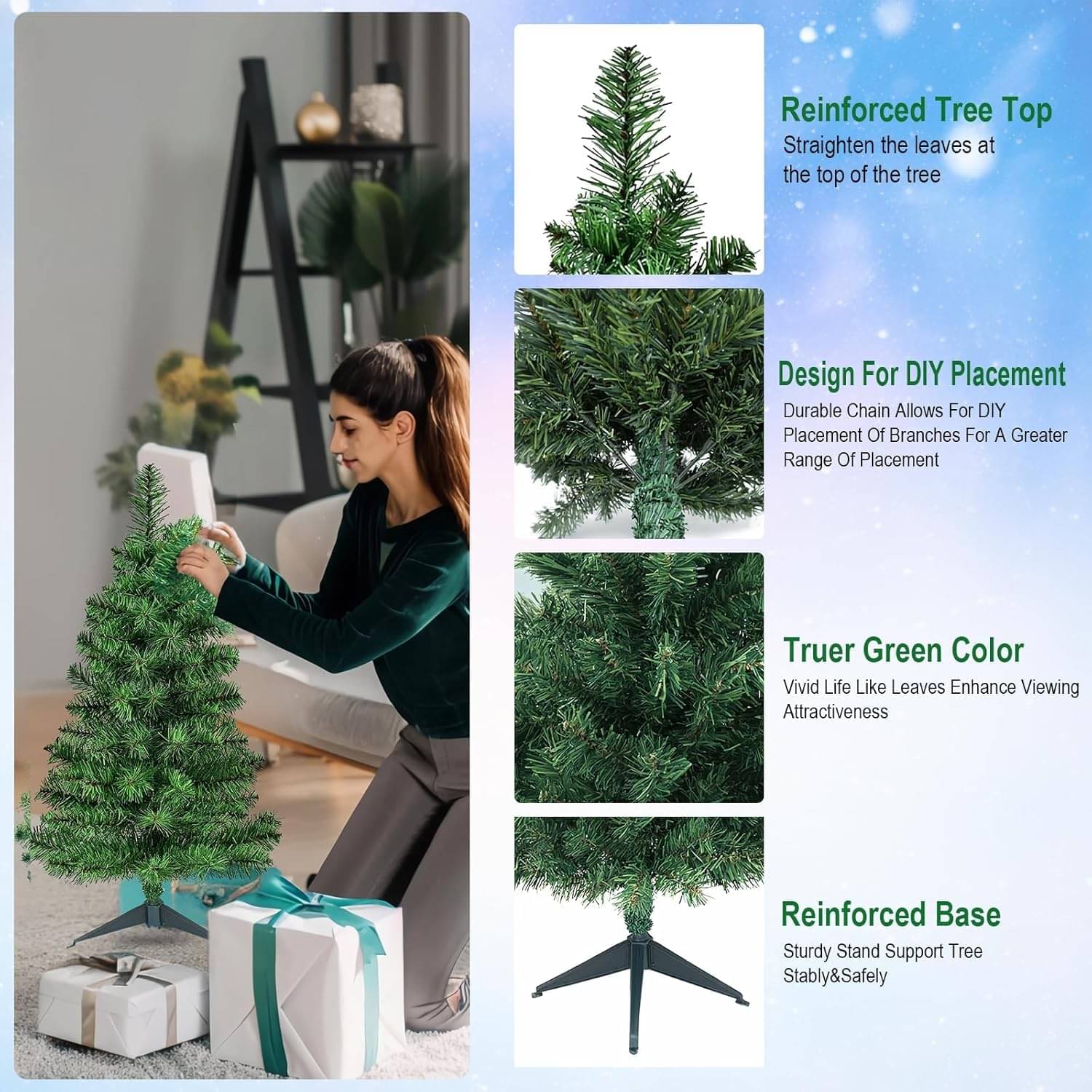 Green plant indoor Christmas Tree 3 Ft Green 10 cms Christmas Tree     			Green plant indoor Christmas Tree 3 Ft Green 10 cms Christmas Tree