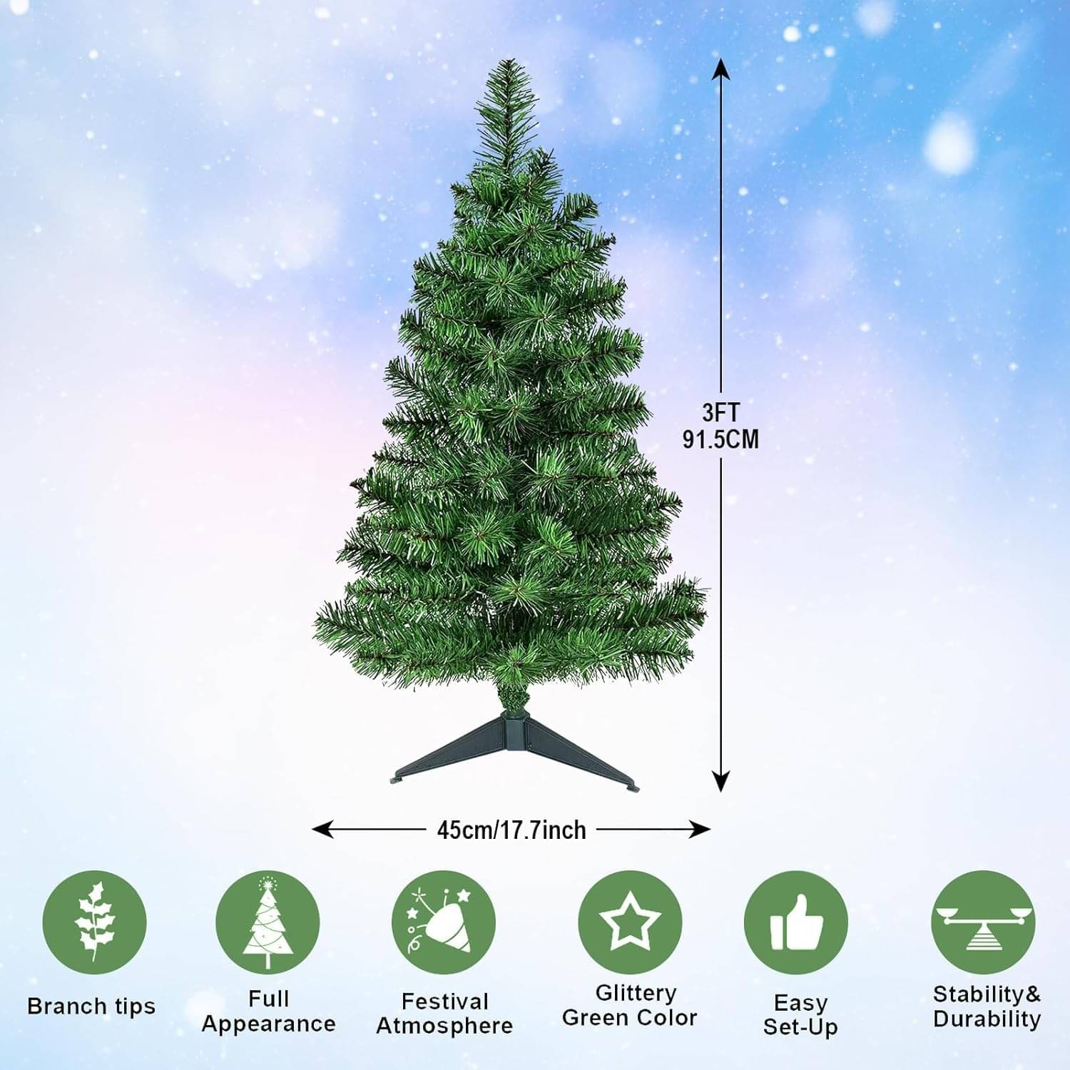 Green plant indoor Christmas Tree 3 Ft Green 10 cms Christmas Tree     			Green plant indoor Christmas Tree 3 Ft Green 10 cms Christmas Tree