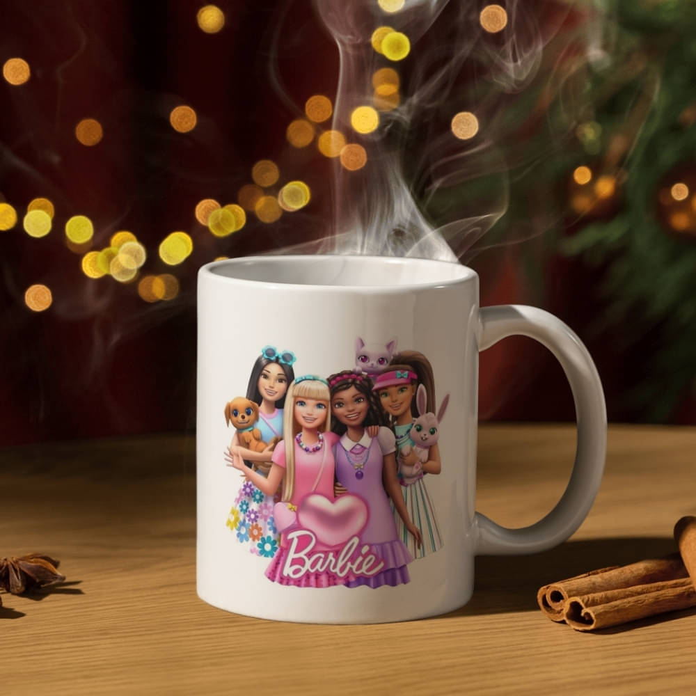 Half Engineer Gifts - HE Cute Barbie Cup Graphic Ceramic Coffee Mug 325 mL ( Pack of 1 )     			Half Engineer Gifts - HE Cute Barbie Cup Graphic Ceramic Coffee Mug 325 mL ( Pack of 1 )