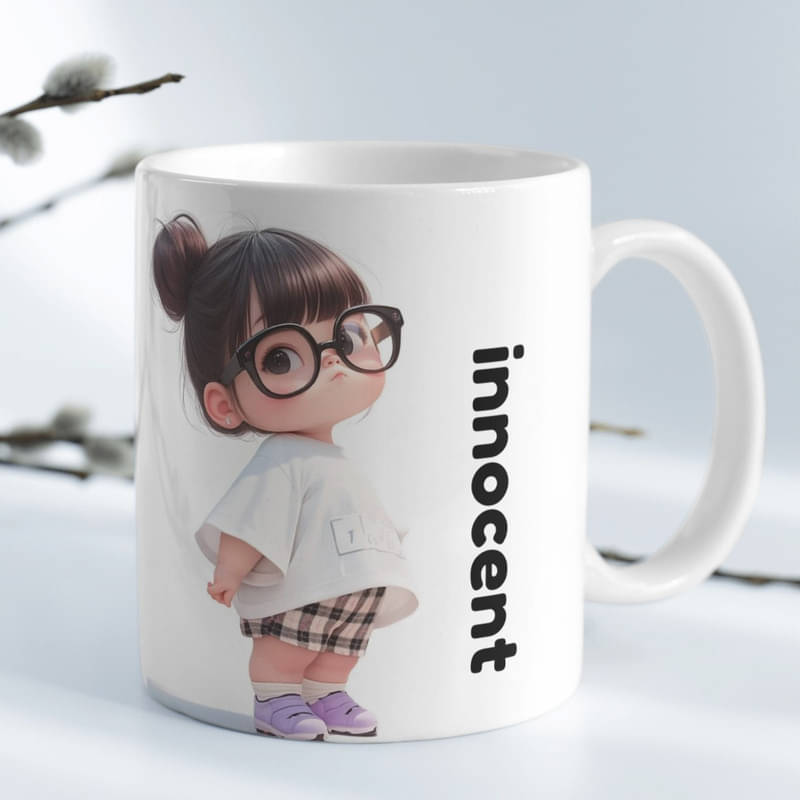     			Half Engineer Gifts - HE Innocent Girl Graphic Ceramic Coffee Mug 325 mL ( Pack of 1 )