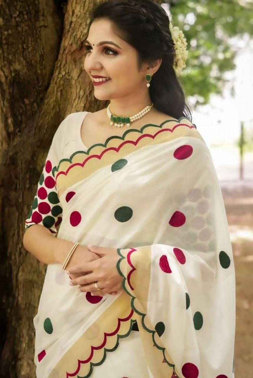     			IMMOLATE Cotton Printed Patola Saree With Unstitched Blouse Piece ( Multicolor )