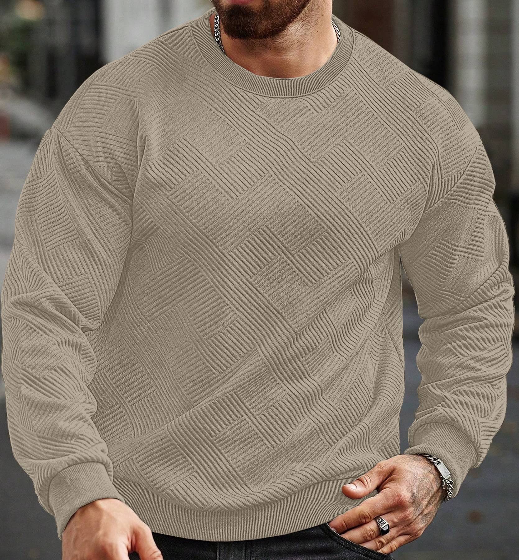 KAJARU Cotton Blend Round Neck Men's Sweatshirt - Grey ( Pack of 1 ) KAJARU Cotton Blend Round Neck Men's Sweatshirt - Grey ( Pack of 1 )