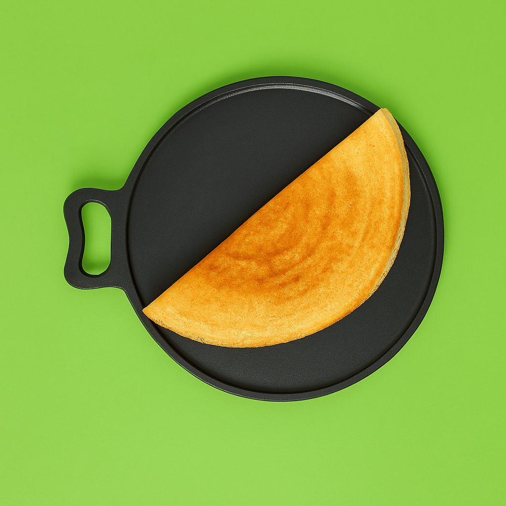 Kiruba Stores KSS1 Non Coated Cast Iron Dosa Tawa/Flat Tawa Induction Bottom Stainless Steel Handle 10 mm Thickness 30 cm Diameter     			Kiruba Stores KSS1 Non Coated Cast Iron Dosa Tawa/Flat Tawa Induction Bottom Stainless Steel Handle 10 mm Thickness 30 cm Diameter