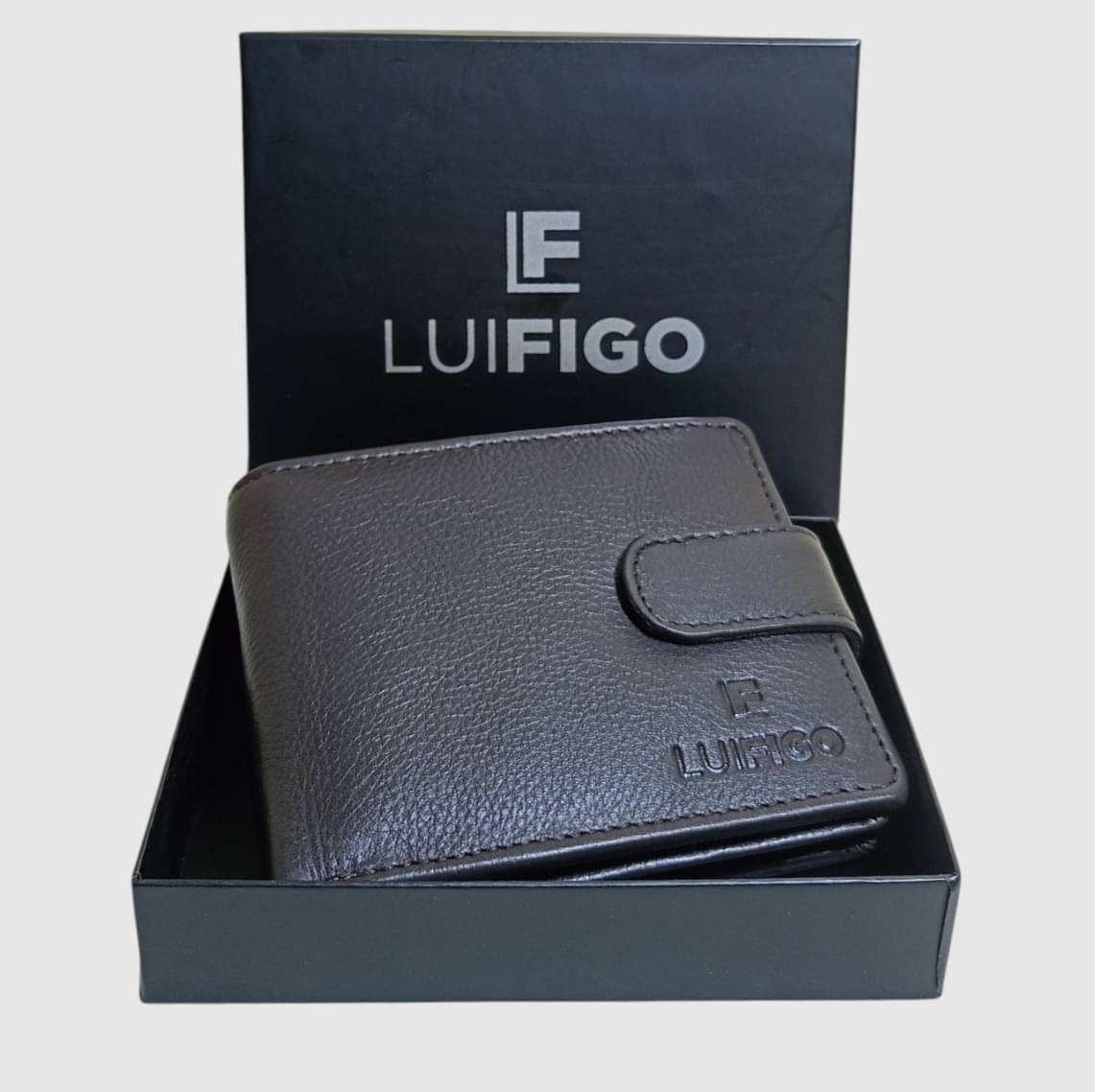     			LUIFIGO Leather Self Design Men's Two Fold Wallet With 5 Slots For Card ( Brown , Pack of 1 )
