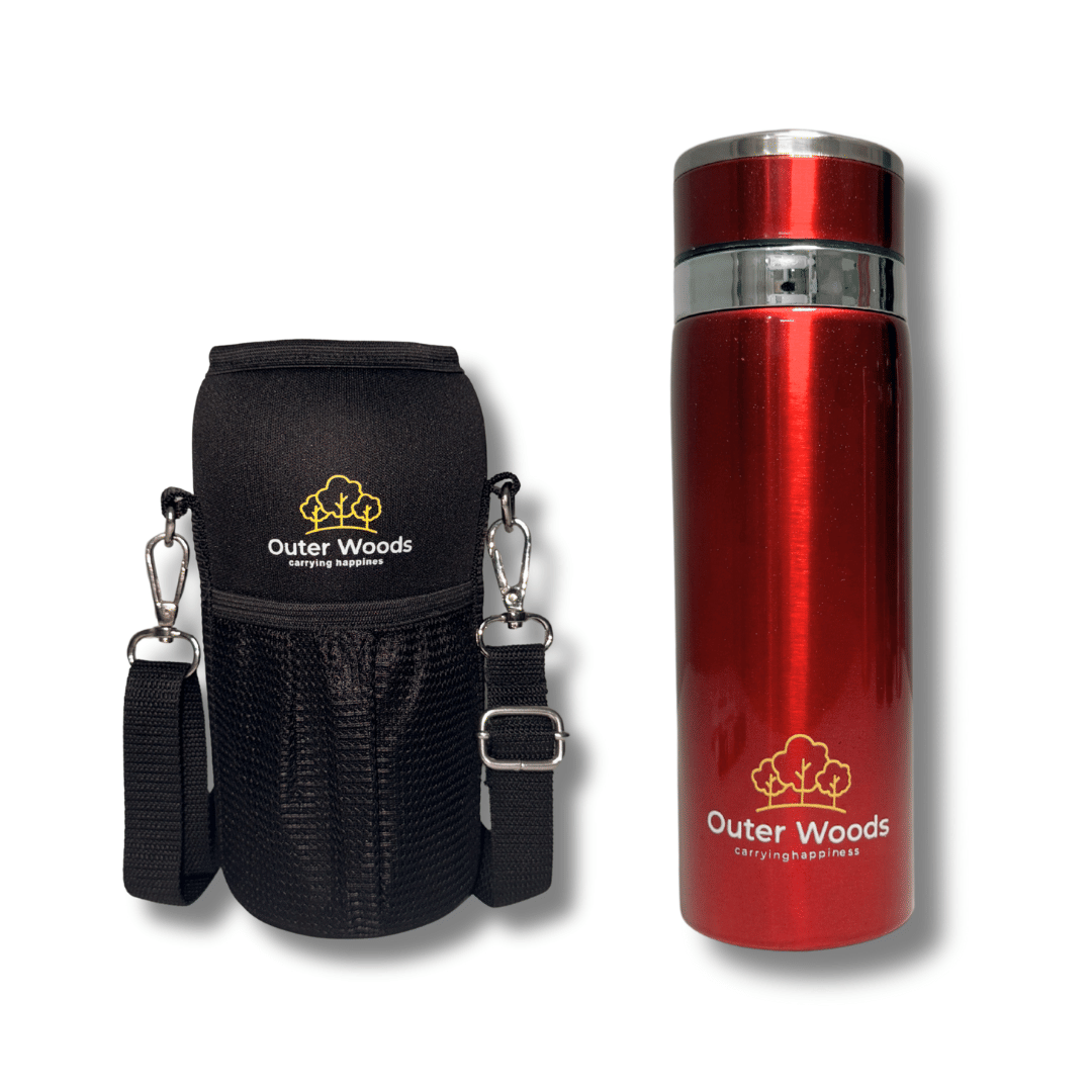     			Outer Woods Thermos Flask 800ml Red Steel Flask ( 800 ml )