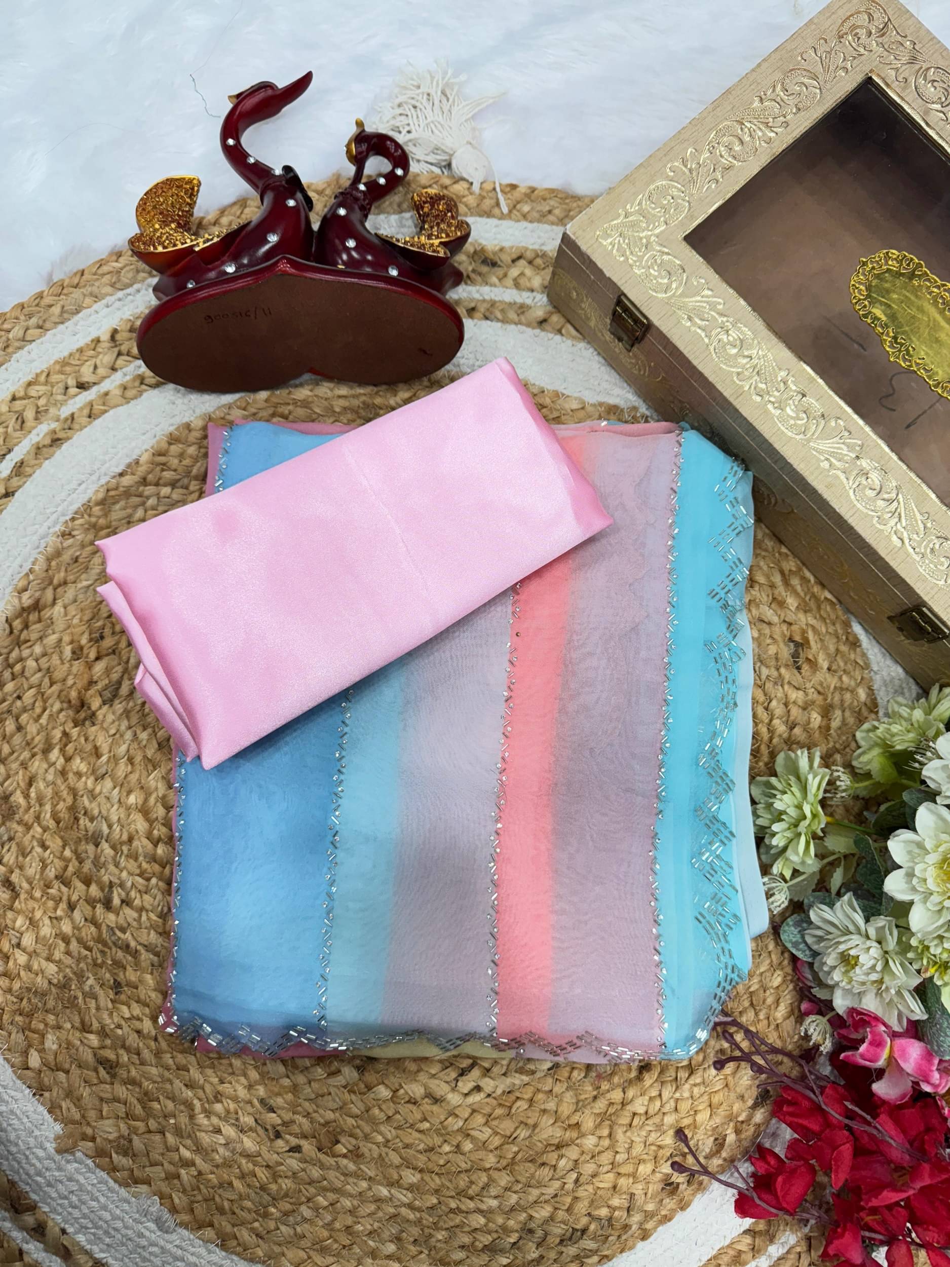 SHREE SHYAM CREATION Art Silk Self Design Bhagalpuri Saree With Unstitched Blouse Piece ( Multicolor )     			SHREE SHYAM CREATION Art Silk Self Design Bhagalpuri Saree With Unstitched Blouse Piece ( Multicolor )