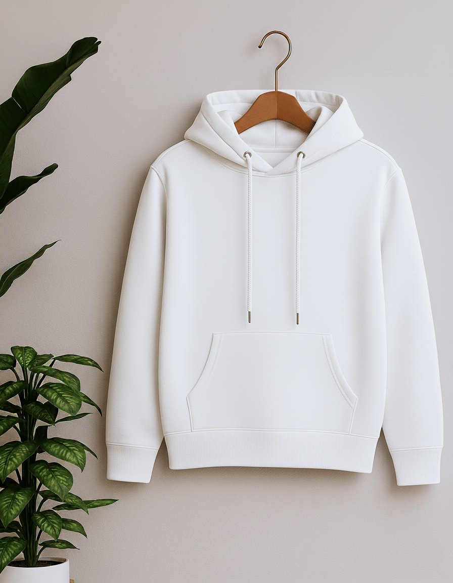     			Try This Cotton Blend Hooded Men's Sweatshirt - White ( Pack of 1 )