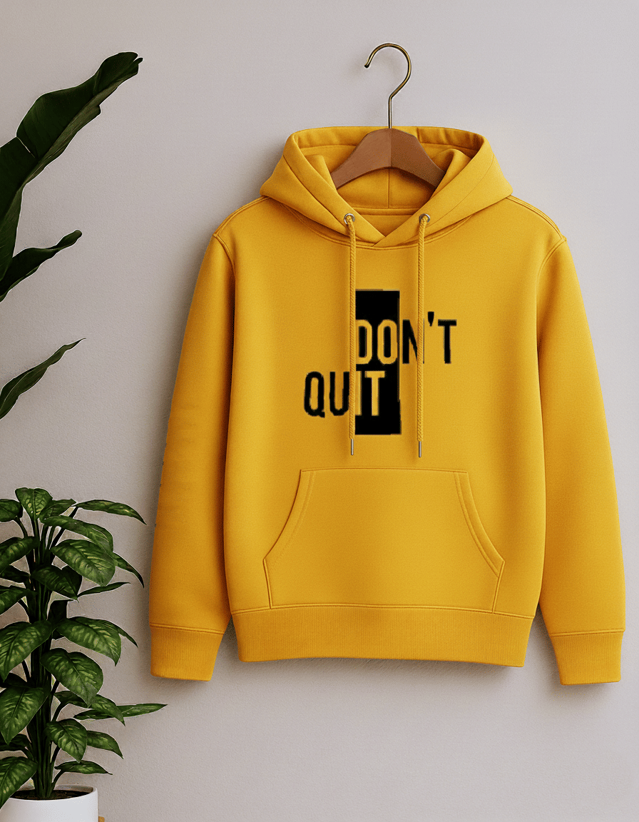     			Try This Cotton Blend Hooded Men's Sweatshirt - Yellow ( Pack of 1 )