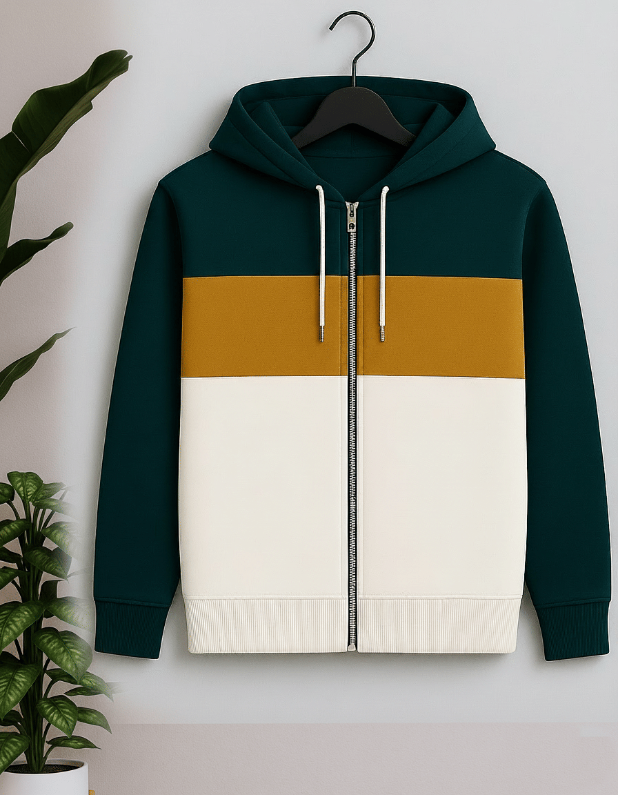     			Try This Cotton Blend Hooded Men's Sweatshirt - Green ( Pack of 1 )