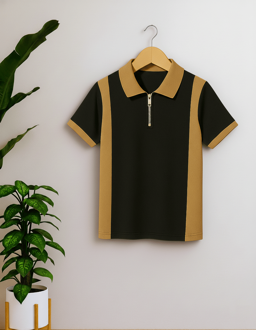 Try This Men Cotton Blend Regular Fit Colorblock Polo T Shirt ( Black ) Try This Men Cotton Blend Regular Fit Colorblock Polo T Shirt ( Black )