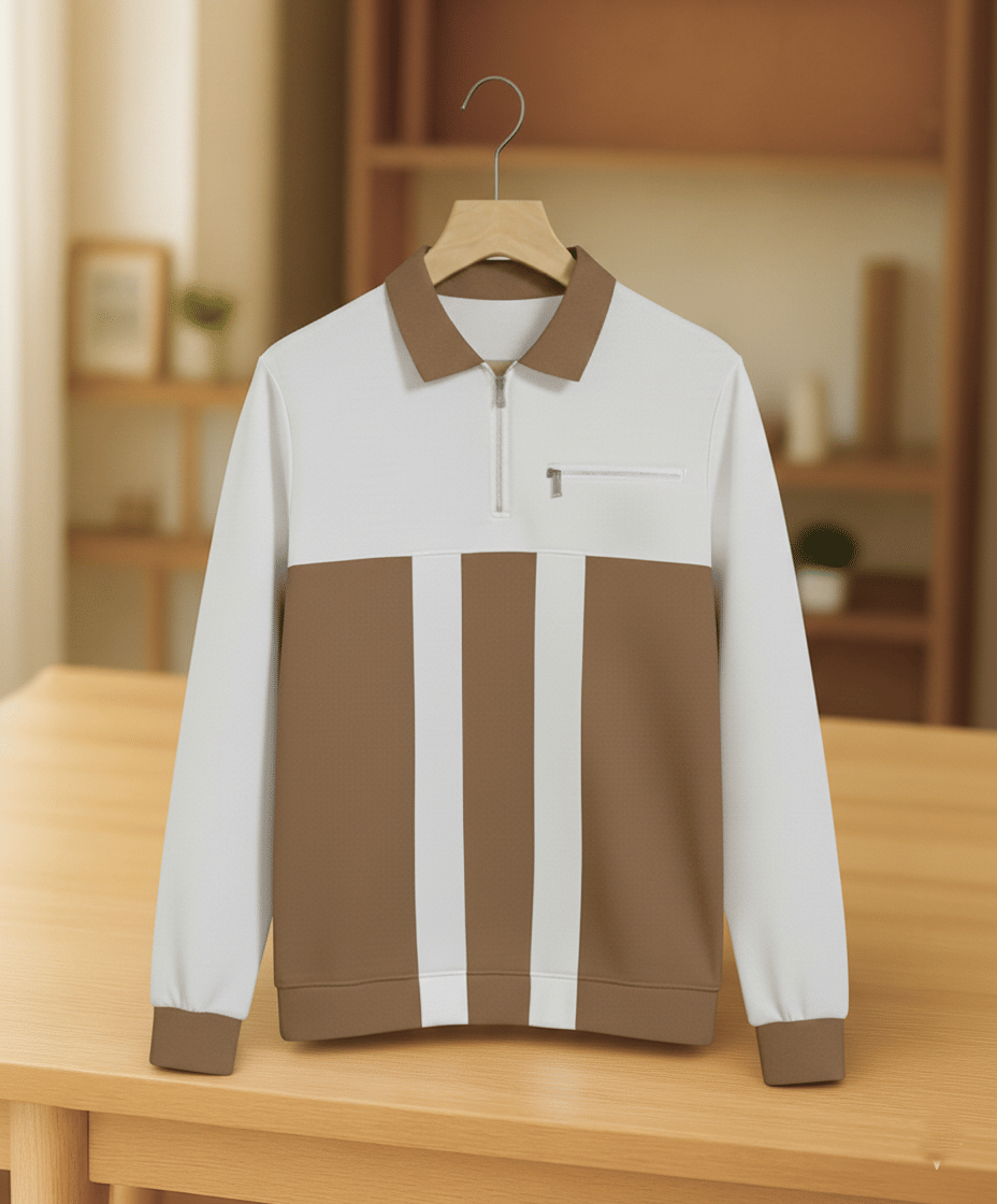 Try This Men Cotton Blend Regular Fit Colorblock Polo T Shirt ( Brown ) Try This Men Cotton Blend Regular Fit Colorblock Polo T Shirt ( Brown )