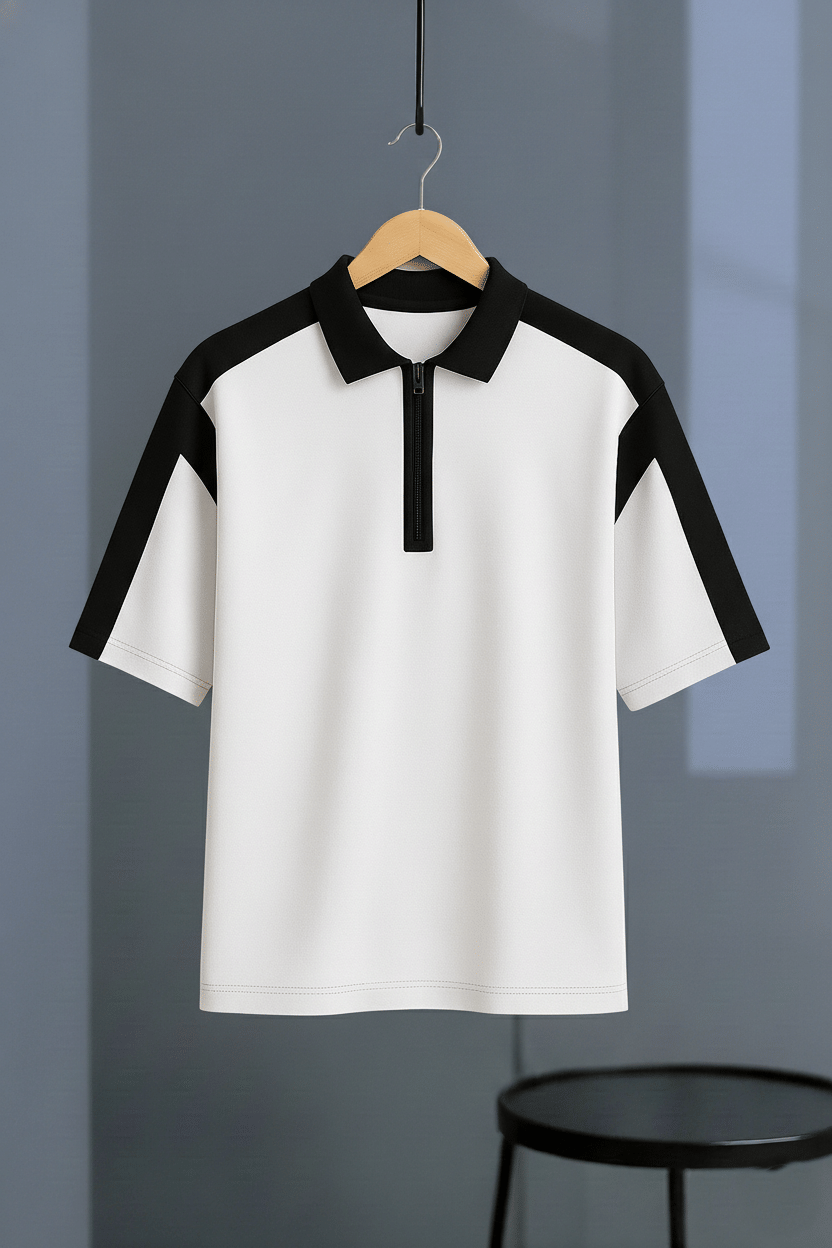 Try This Men Cotton Blend Regular Fit Colorblock Polo T Shirt ( White ) Try This Men Cotton Blend Regular Fit Colorblock Polo T Shirt ( White )