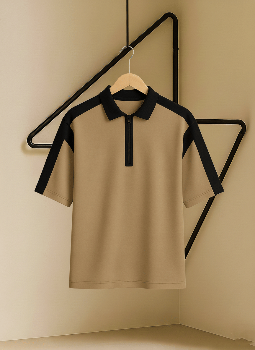 Try This Men Cotton Blend Regular Fit Colorblock Polo T Shirt ( Brown ) Try This Men Cotton Blend Regular Fit Colorblock Polo T Shirt ( Brown )