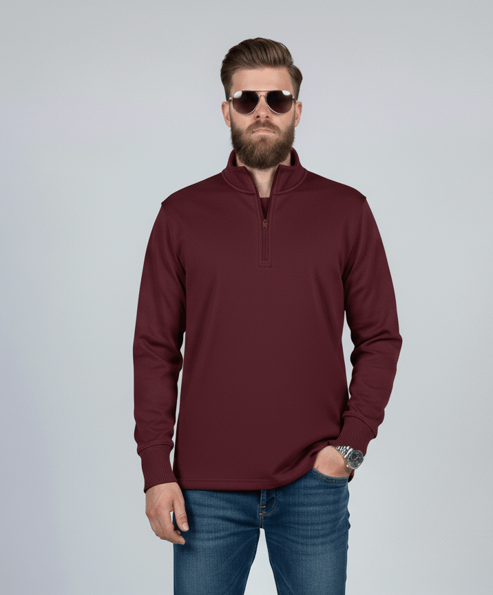VILLAIN Nylon Turtle Neck Men's Sweatshirt - Maroon ( Pack of 1 ) VILLAIN Nylon Turtle Neck Men's Sweatshirt - Maroon ( Pack of 1 )
