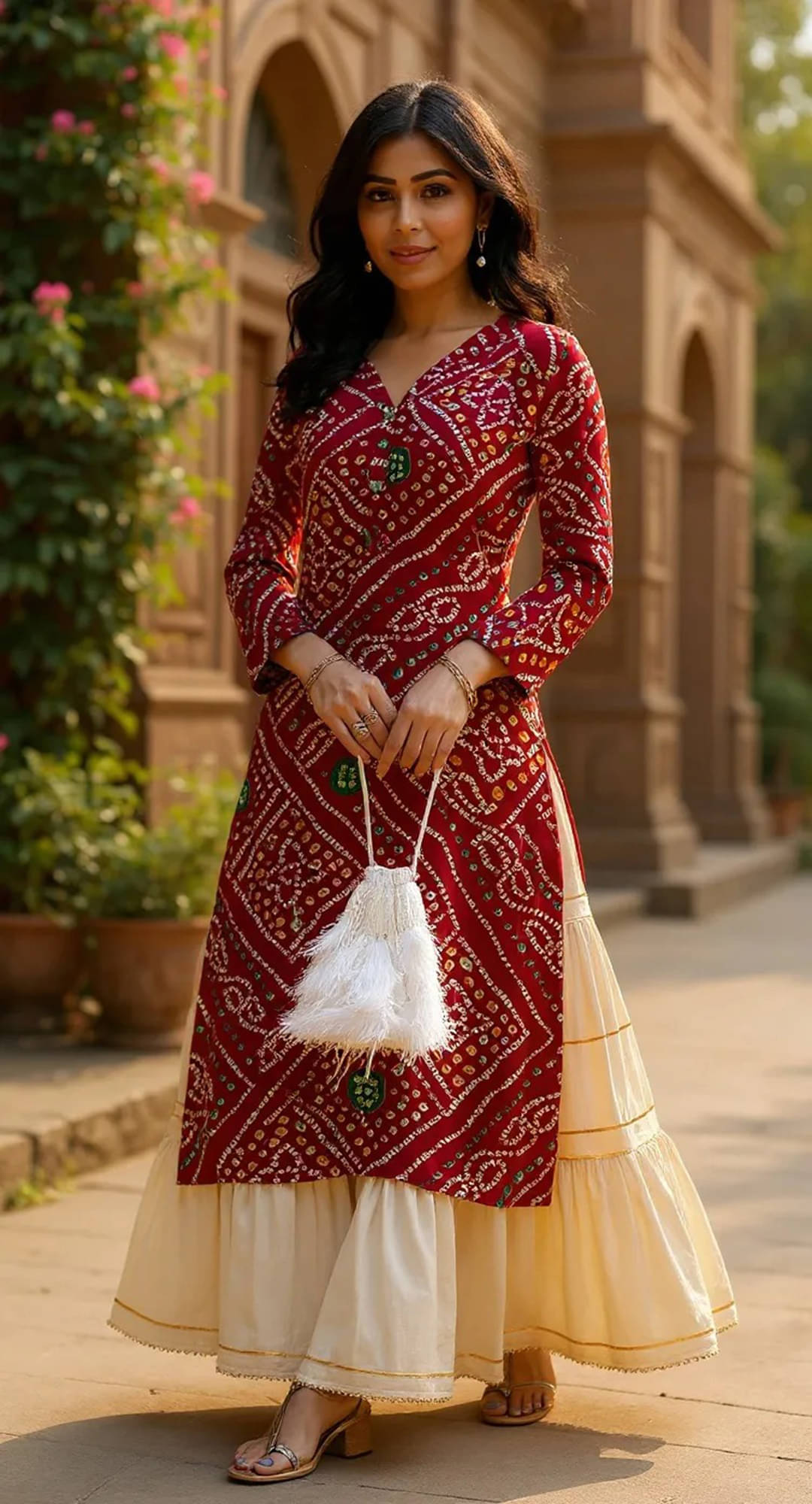 Vaamsi Women Rayon Printed Straight Kurti ( Red )     			Vaamsi Women Rayon Printed Straight Kurti ( Red )