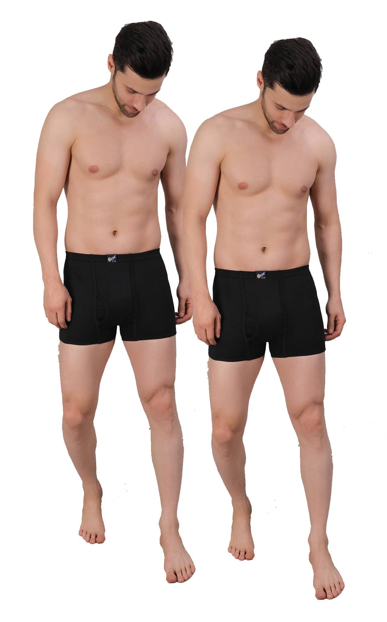     			Veesaa Pack of 2 Cotton Trunks For Men's ( Black )