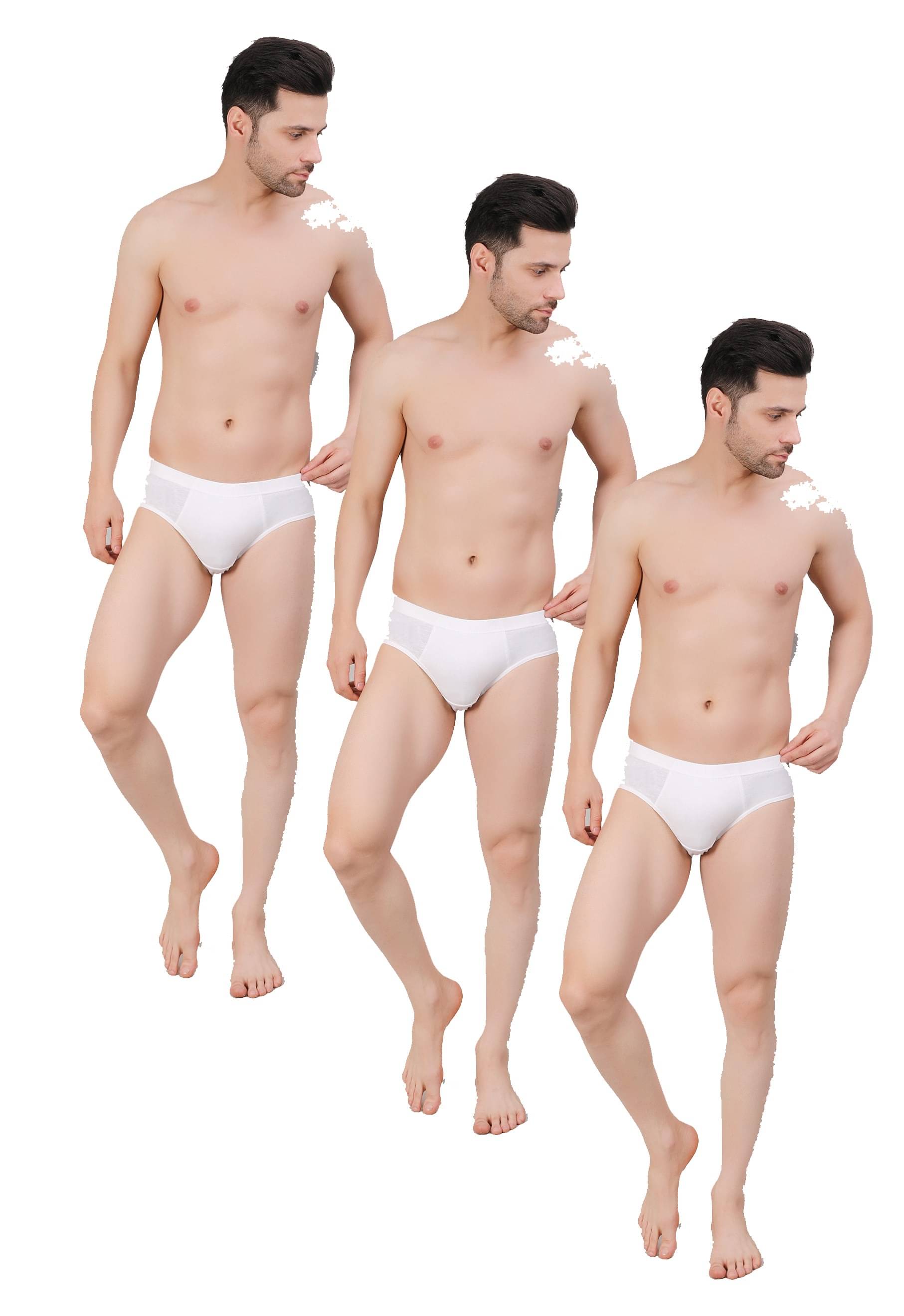 Veesaa Pack of 3 Cotton Briefs For Men's ( White ) Veesaa Pack of 3 Cotton Briefs For Men's ( White )