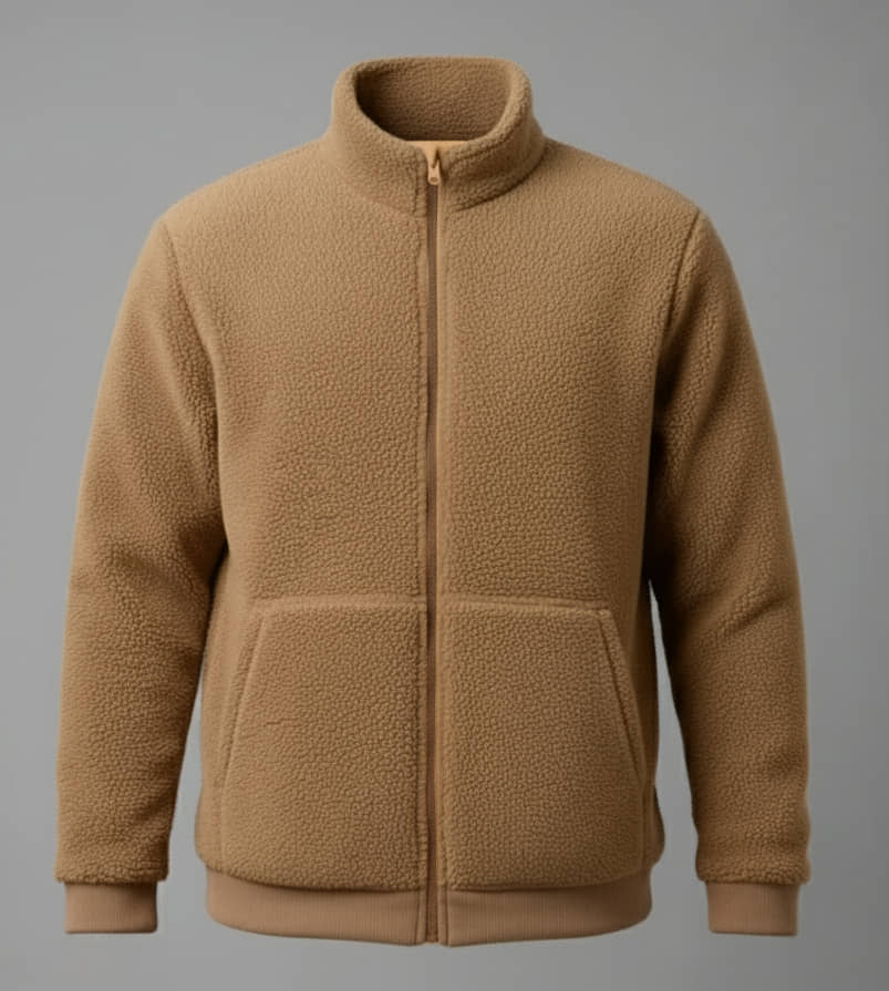 freaks Woollen Mandarin Collar Men's Sweatshirt - Beige ( Pack of 1 )