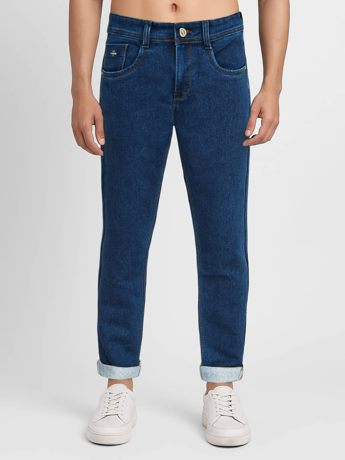 plounge Slim Fit Clean Look Men's Jeans - Blue ( Pack of 1 ) - Jeans | Buy online on ZillyBuy