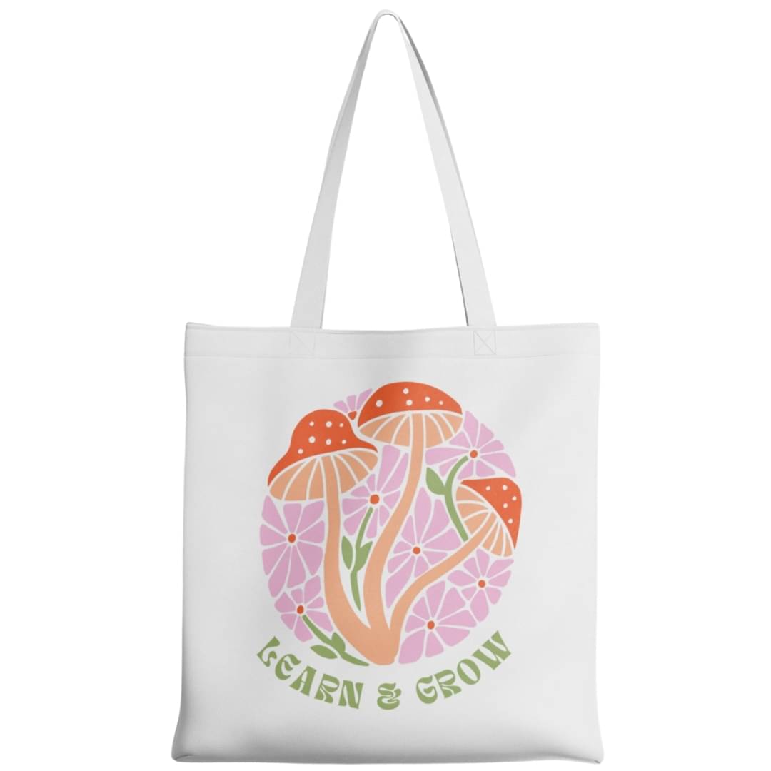     			scrunstore Tote Bag Canvas Set of 1 ( White )