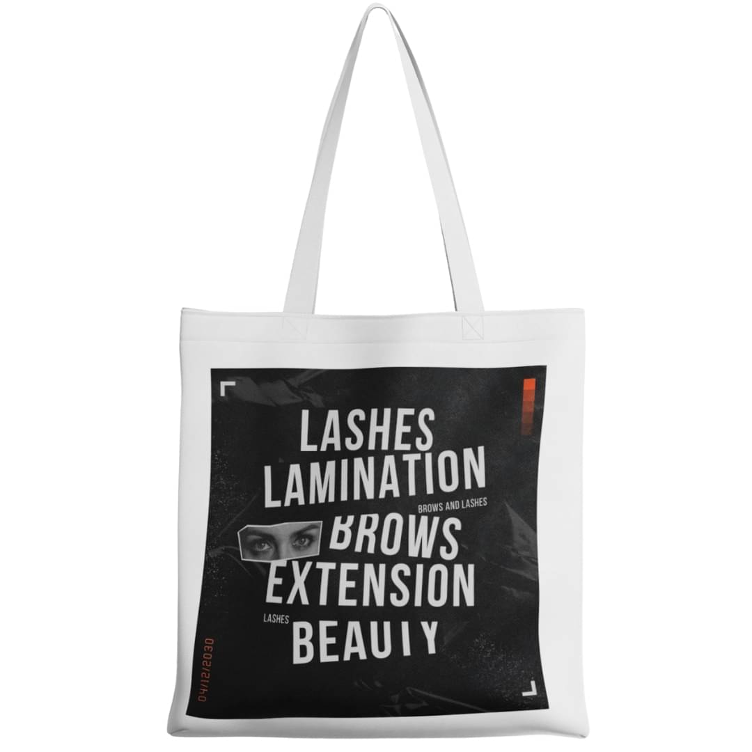     			scrunstore Tote Bag Canvas Set of 1 ( White )