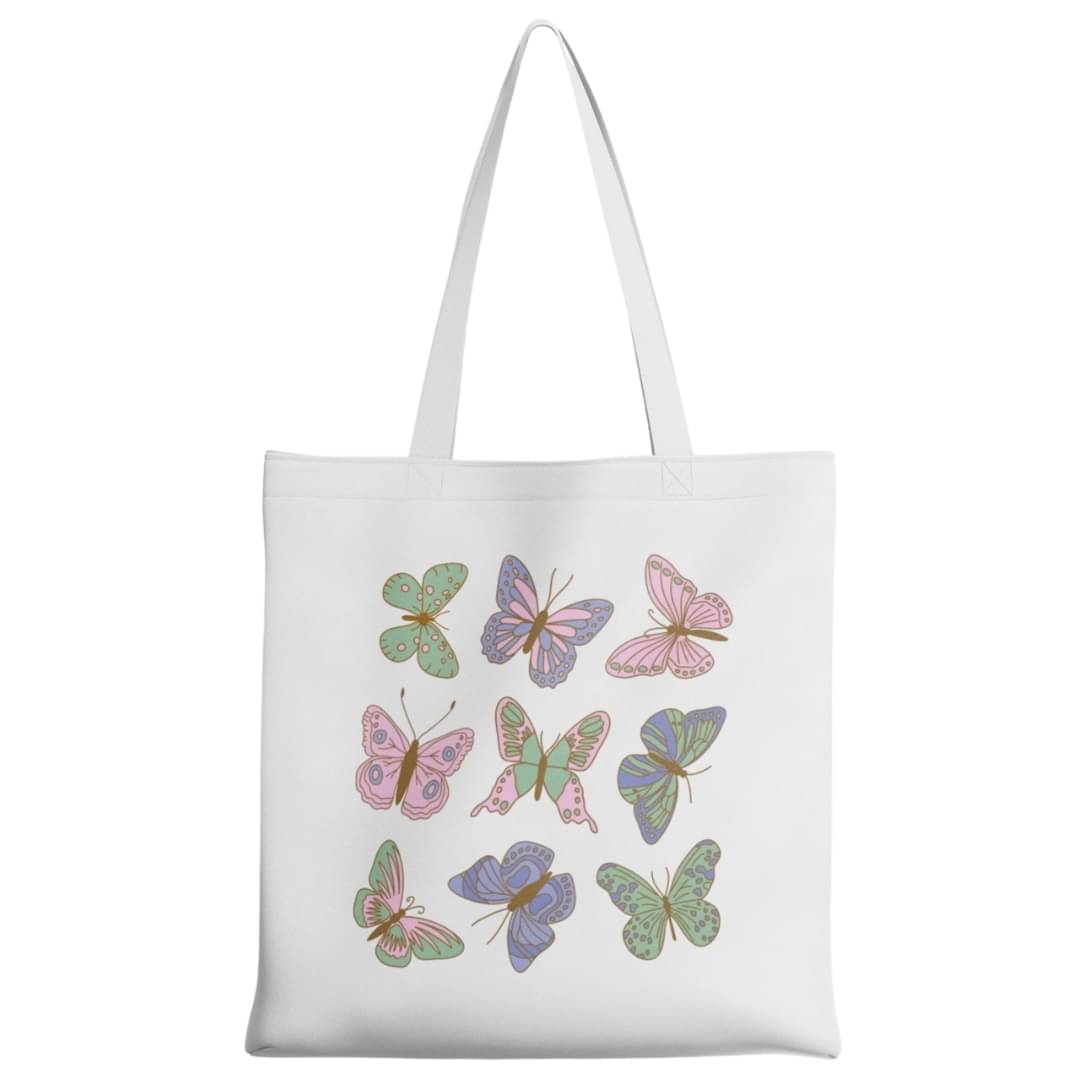     			scrunstore Tote Bag Canvas Set of 1 ( White )