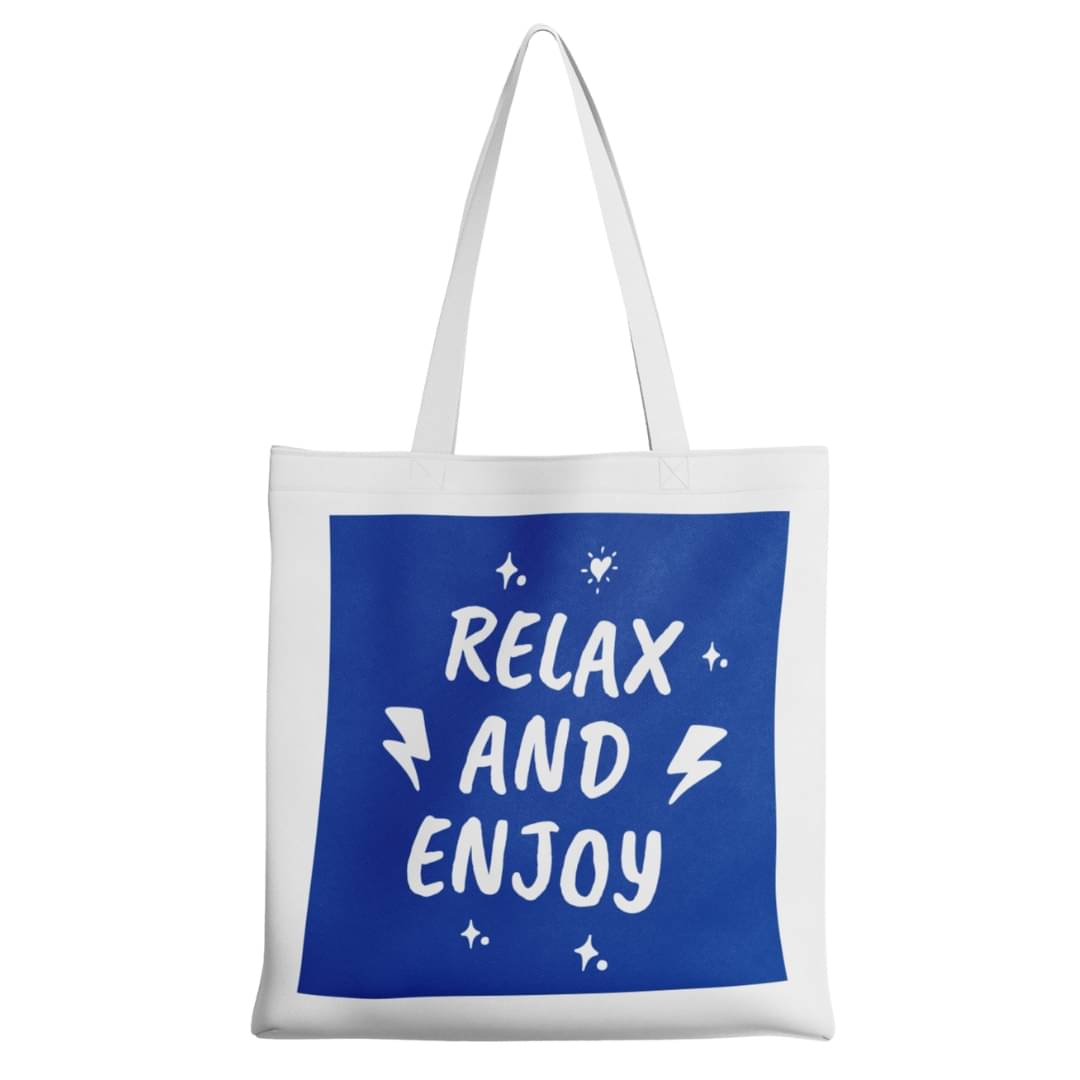     			stlyeward Tote Bag Canvas Set of 1 ( White )