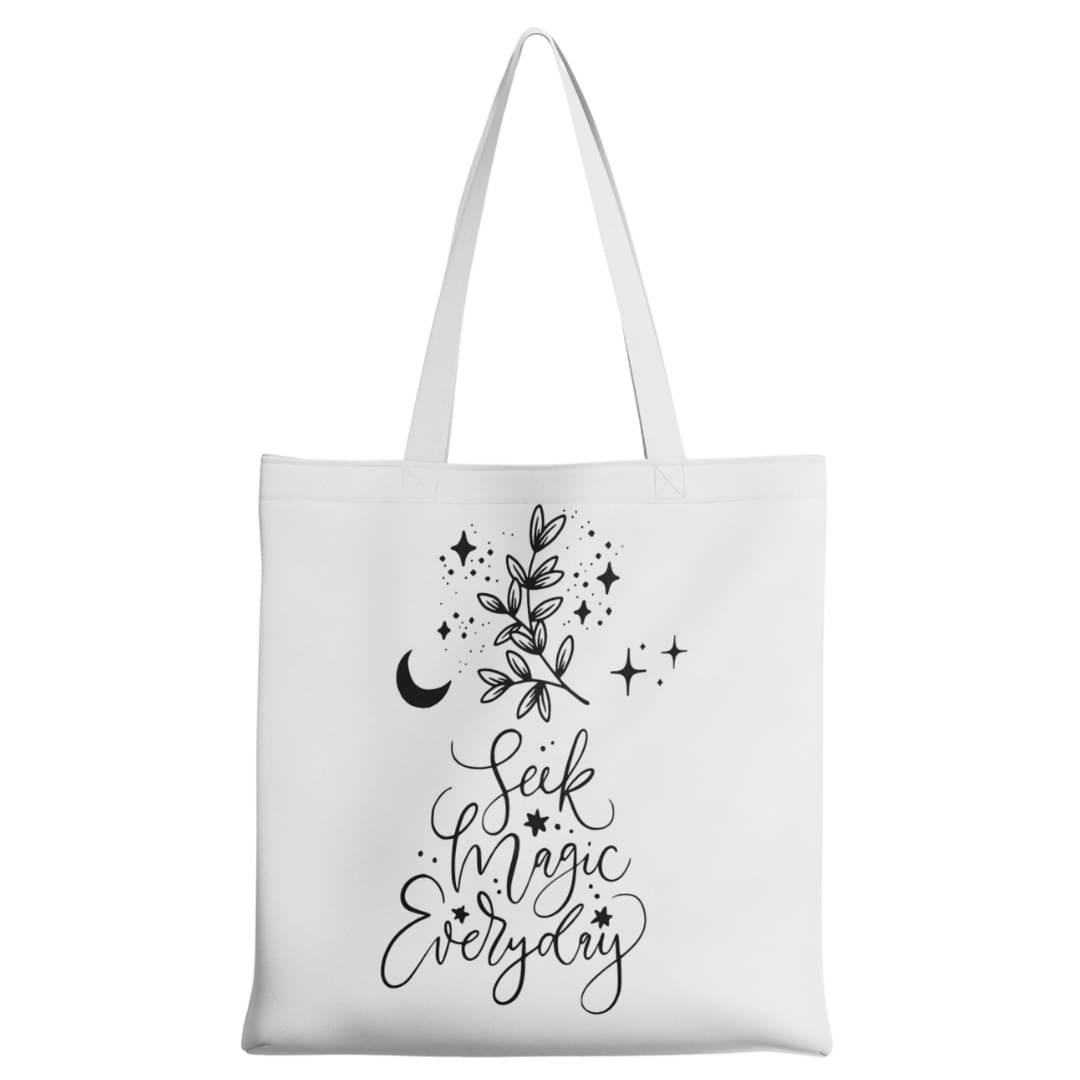     			stlyeward Tote Bag Canvas Set of 1 ( White )