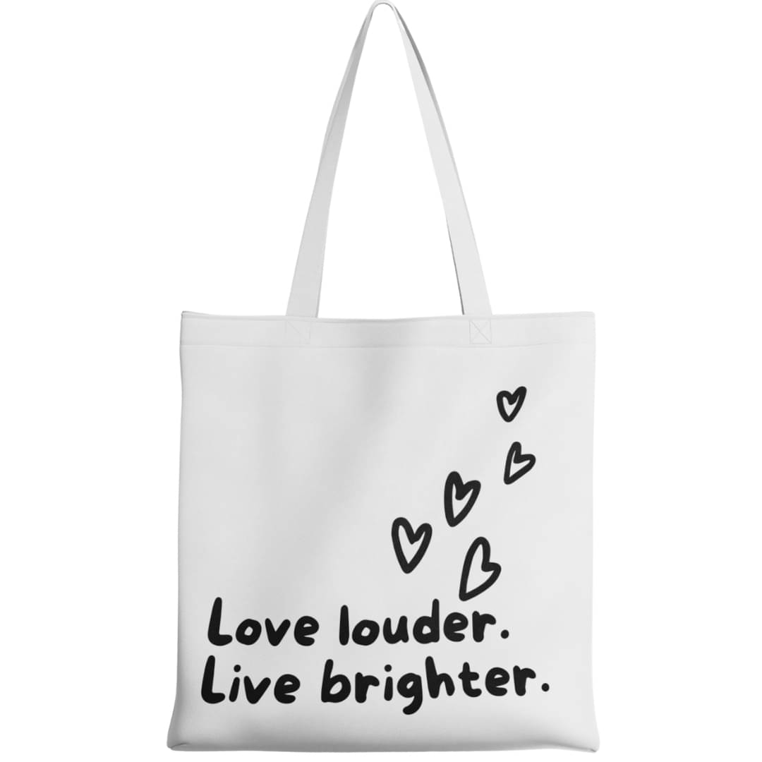     			stlyeward Tote Bag Canvas Set of 1 ( White )